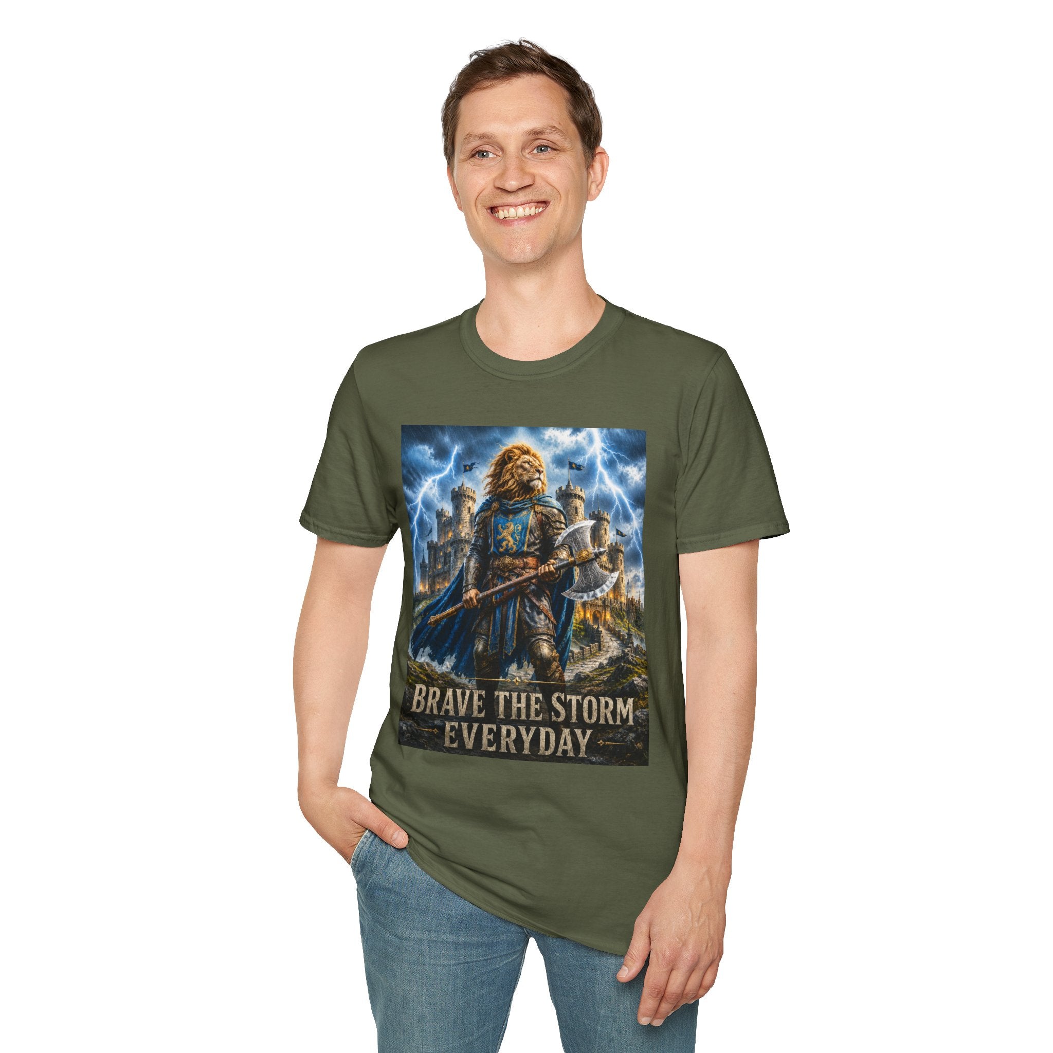 “Brave the Storm Everyday” Medieval Fantasy Tee
