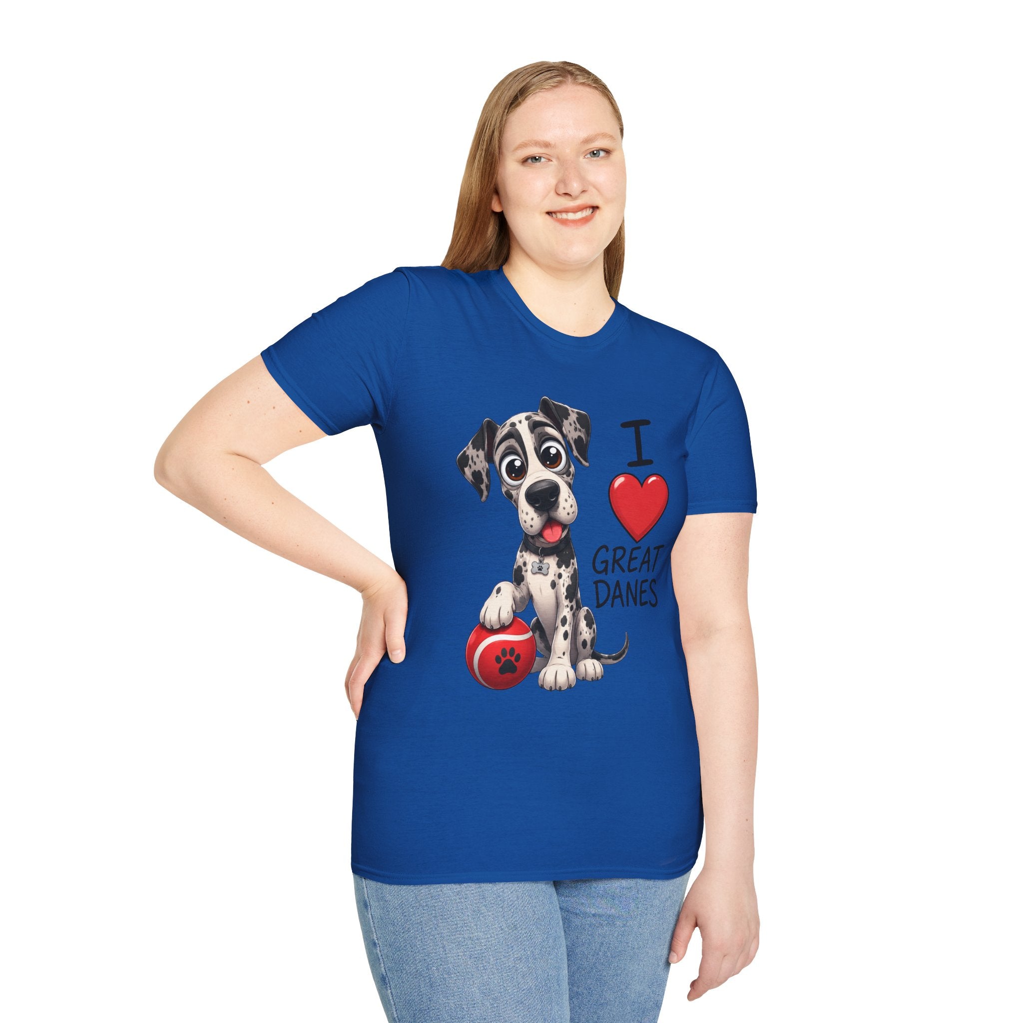 Cute Cartoon Great Dane Dog Tee