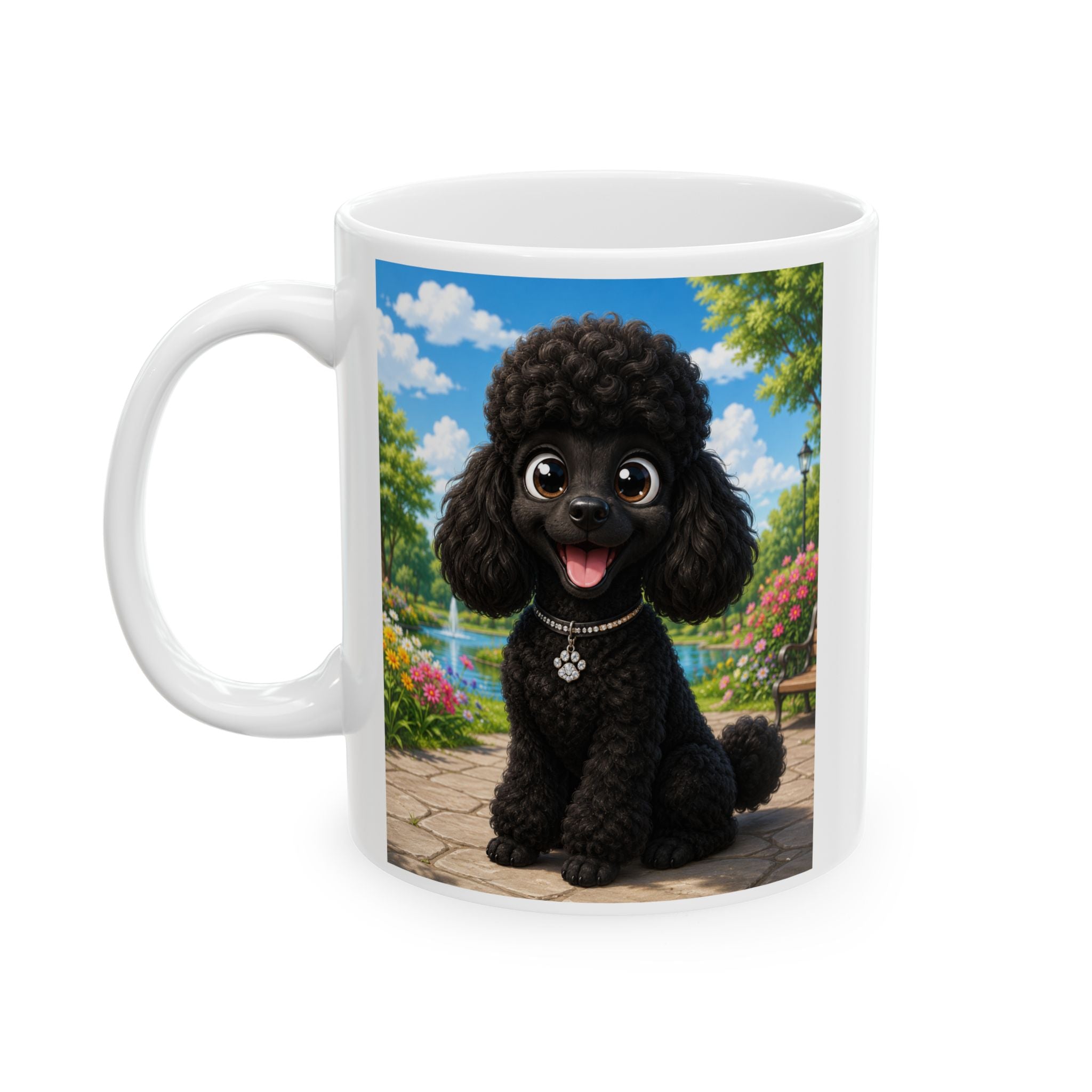 Black Poodle Ceramic Mug — 11oz & 15oz