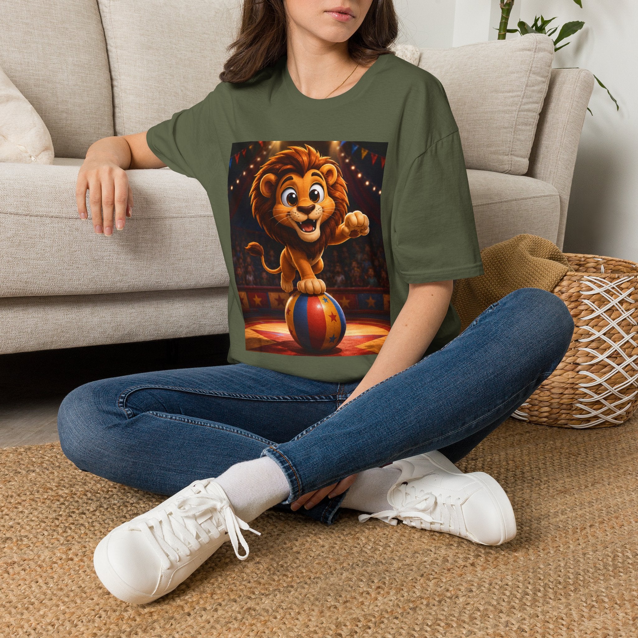 Cute Circus Lion T‑Shirt