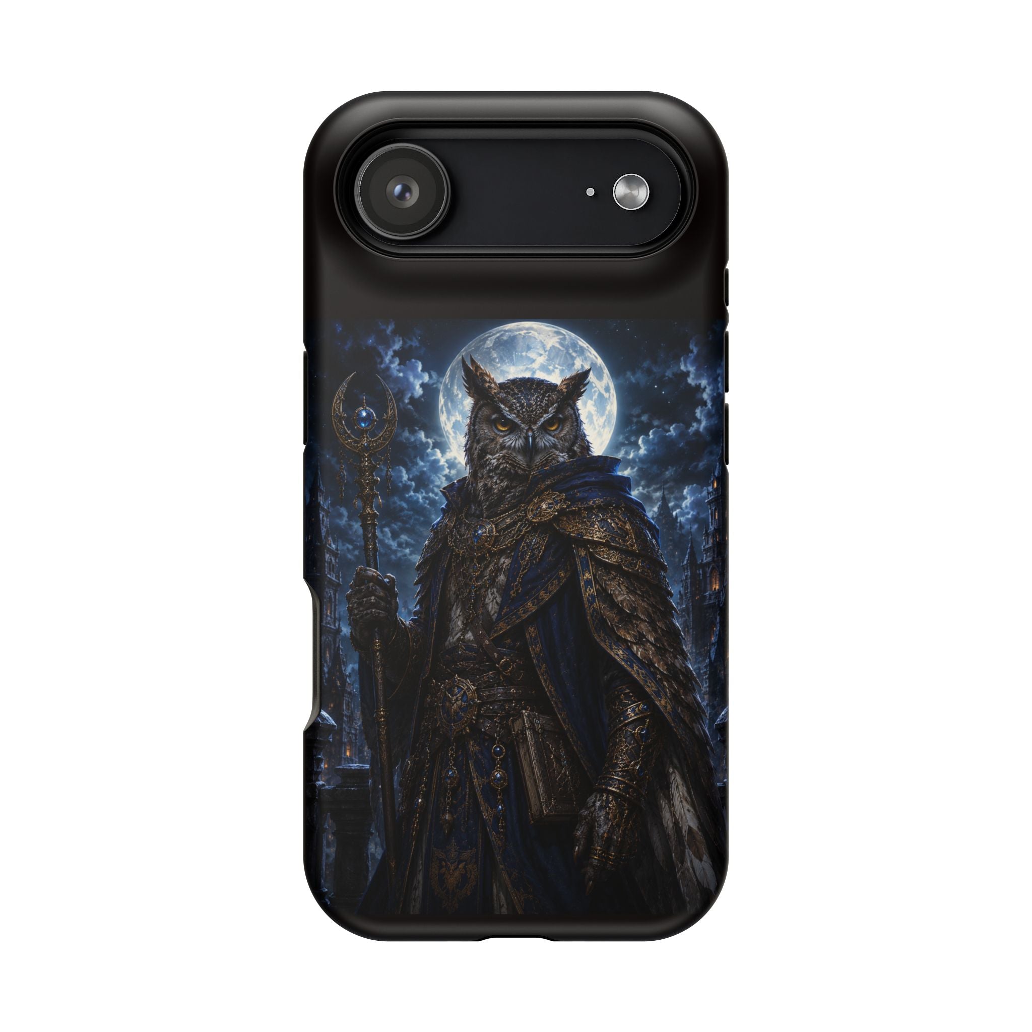Owl Knight Phone Case — Medieval Fantasy Magnetic Impact-Resistant Case