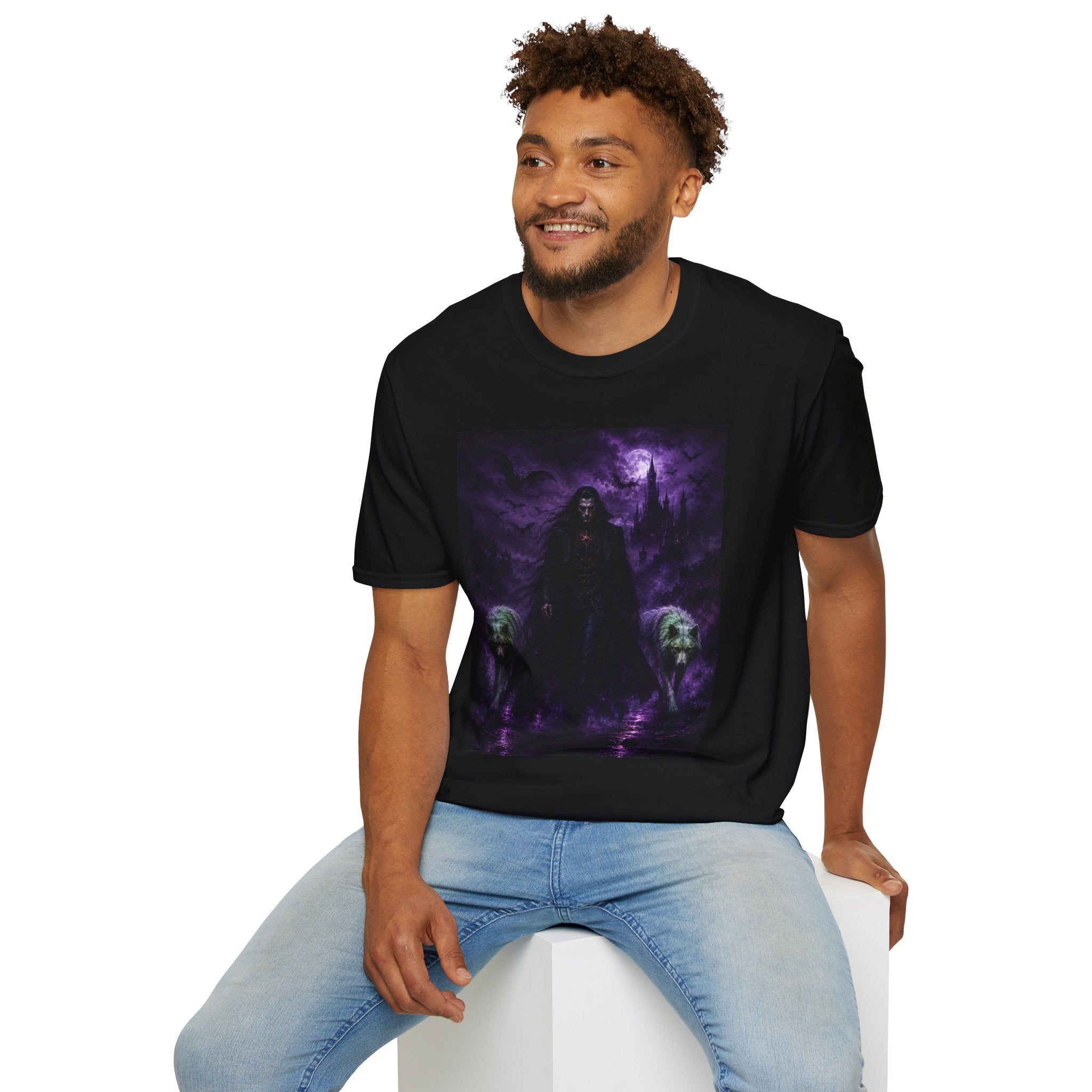 Dracula and wolves & Purple Moon Graphic