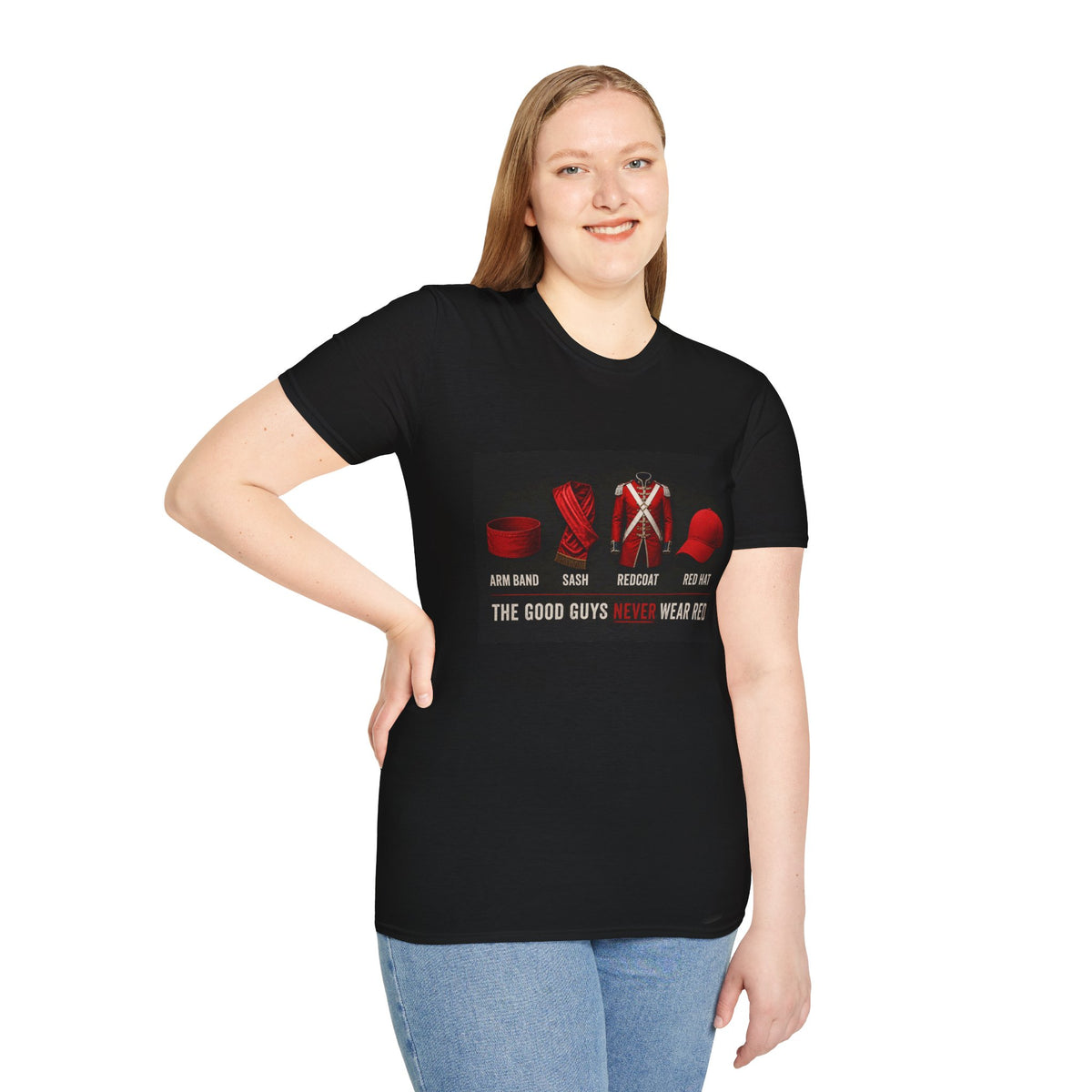 “The Good Guys Never Wear Red” — Graphic T-Shirt