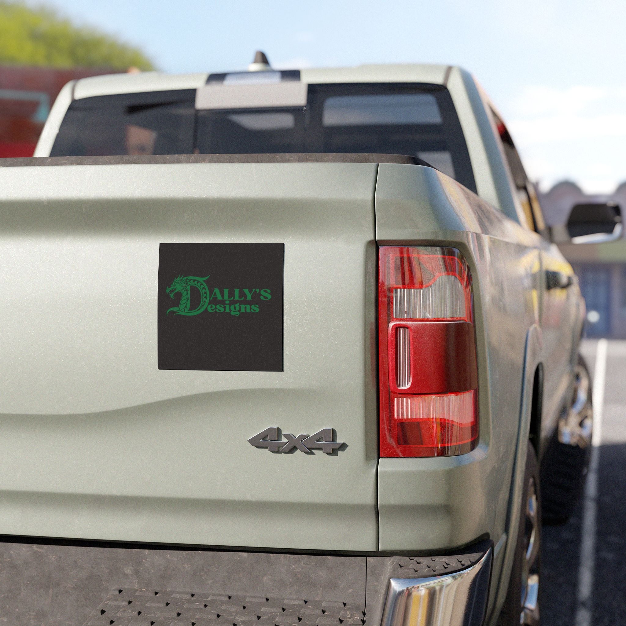 Car Magnet — 'Dally’s Designs' Green Dragon Logo