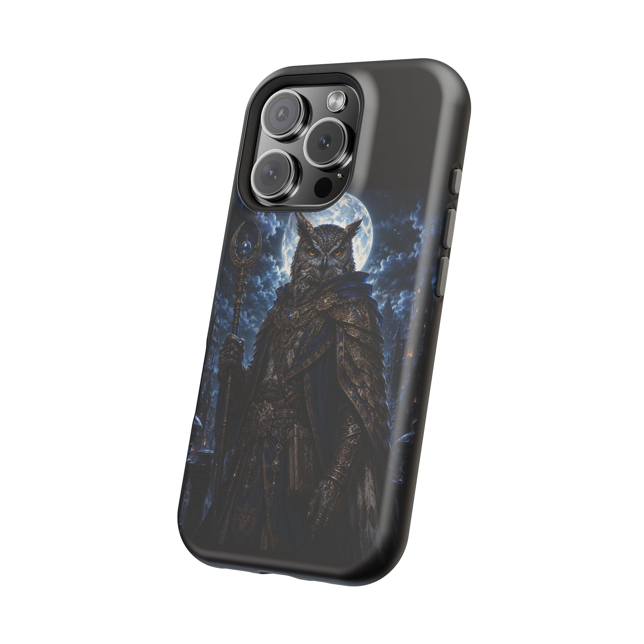 Owl Knight Phone Case — Medieval Fantasy Magnetic Impact-Resistant Case