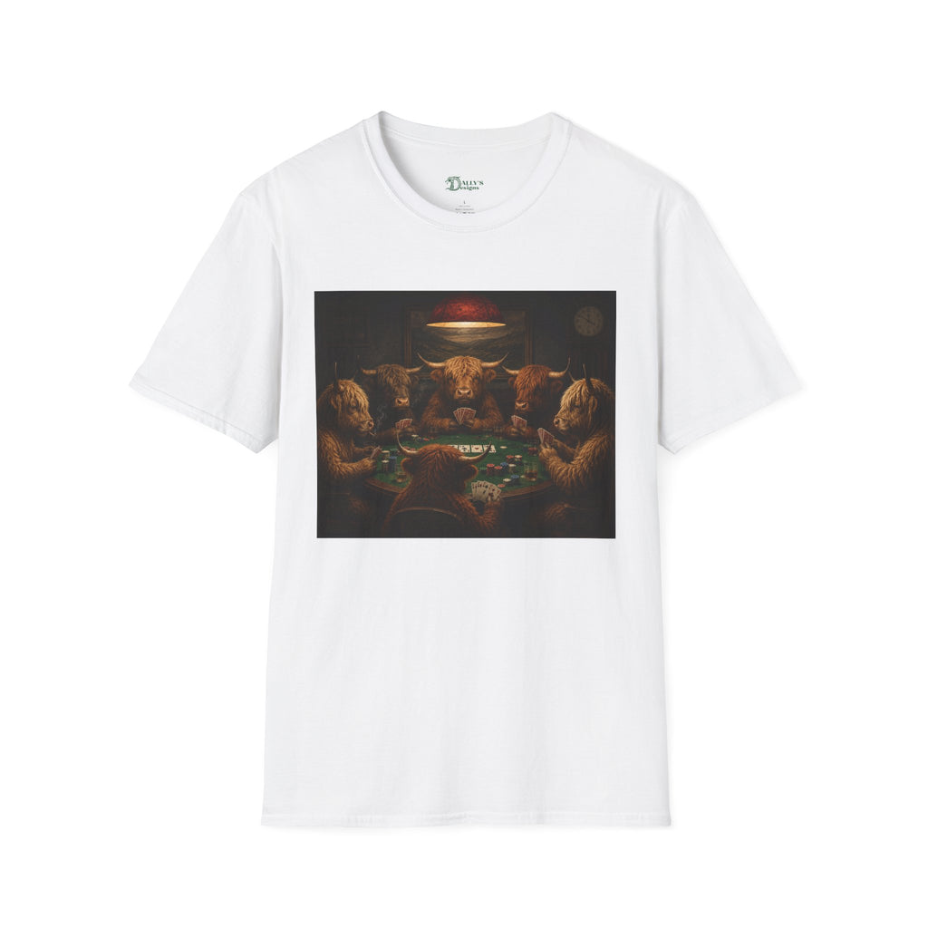 Poker Night Cattle Graphic T-Shirt