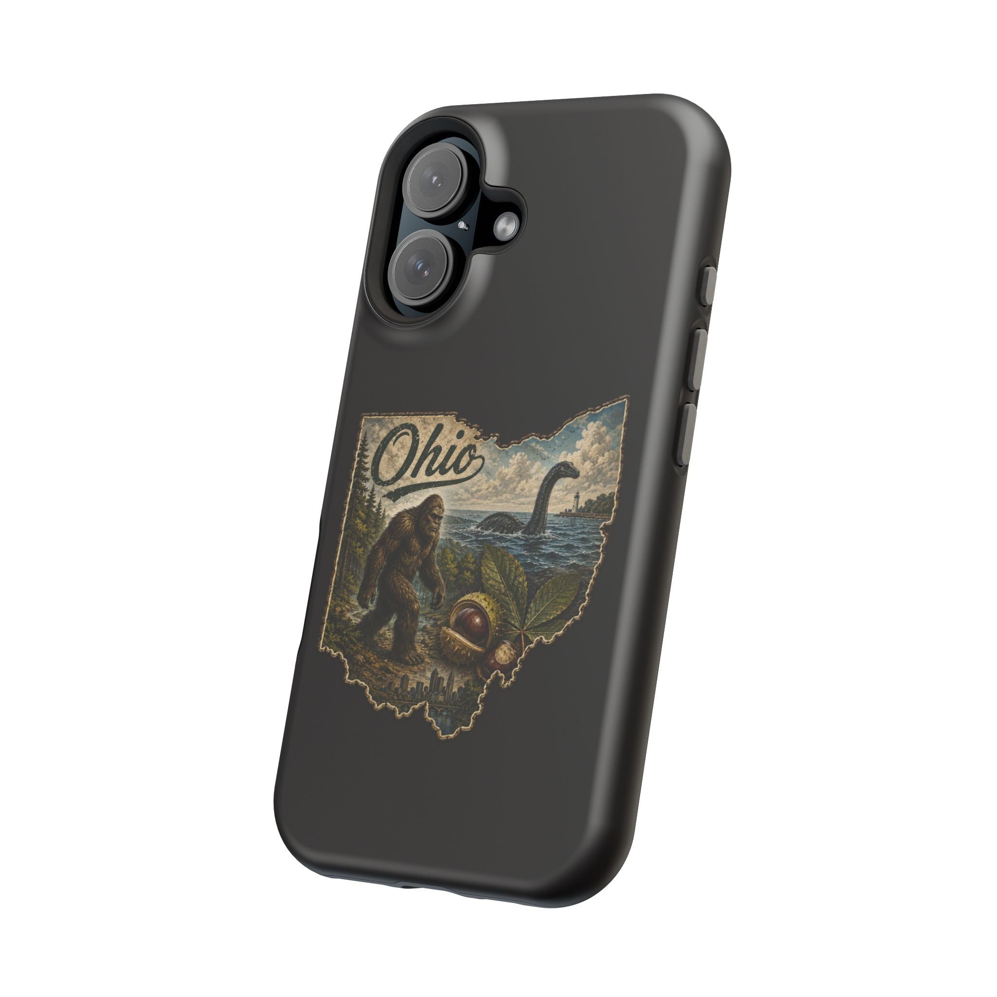 Phone Case — Ohio Vintage Bigfoot & Lake Monster Magnetic Impact-Resistant Case