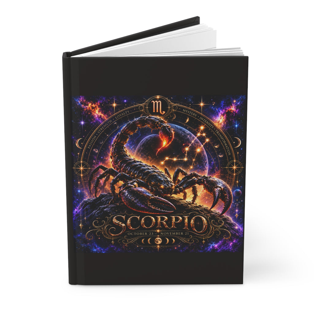 Scorpio Zodiac Hardcover Journal — Lined Astrological Notebook