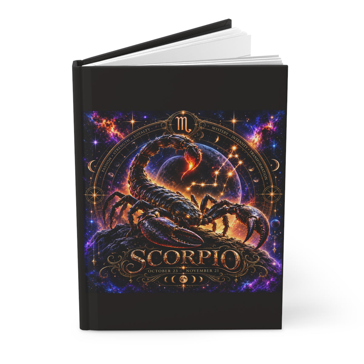 Scorpio Zodiac Hardcover Journal — Lined Astrological Notebook