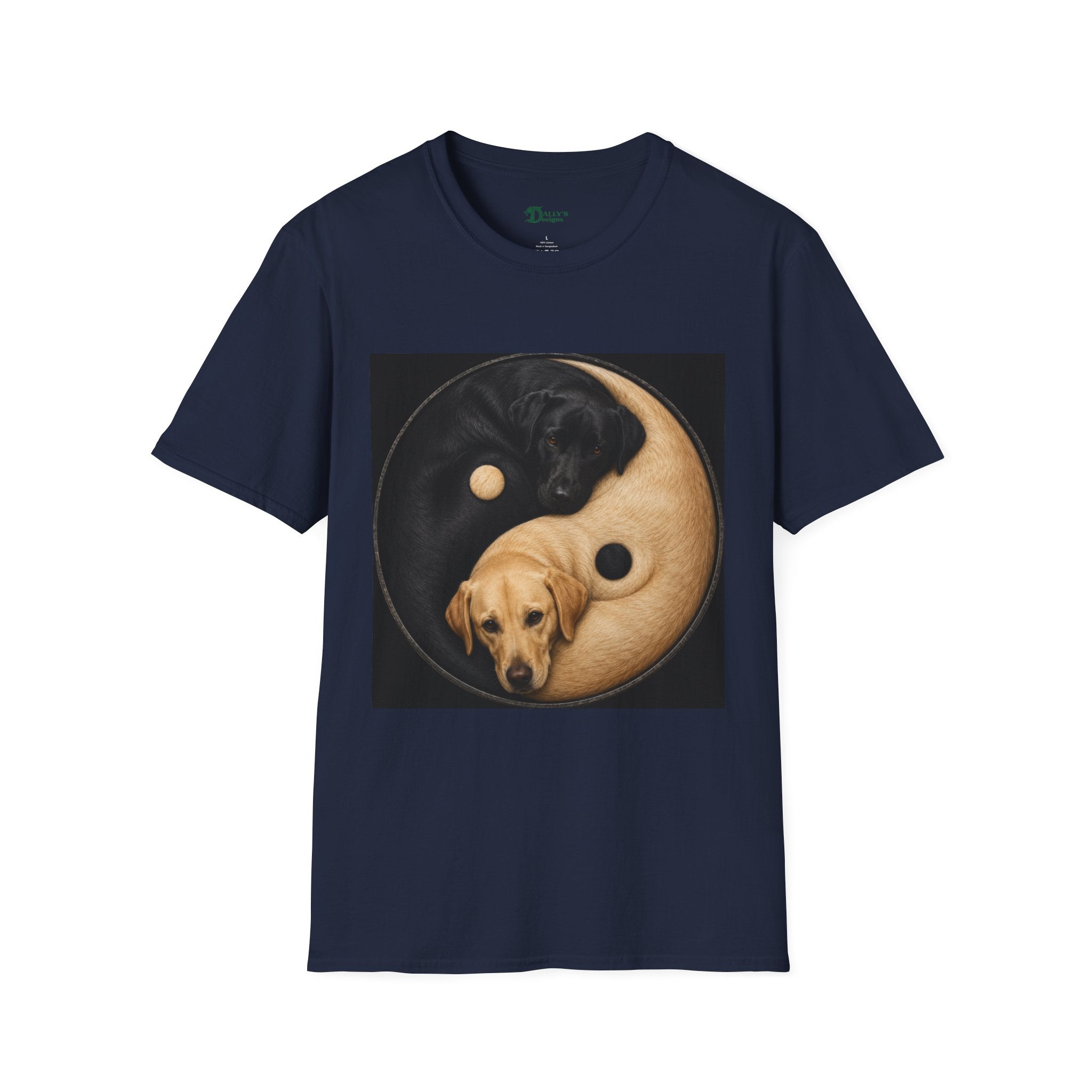 Yin Yang Labrador T-Shirt — Black & Yellow Labs Dog Graphic Tee