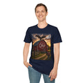 Ohio Barn Sunset T‑Shirt — Eagle Silhouette Rustic State Pride Tee