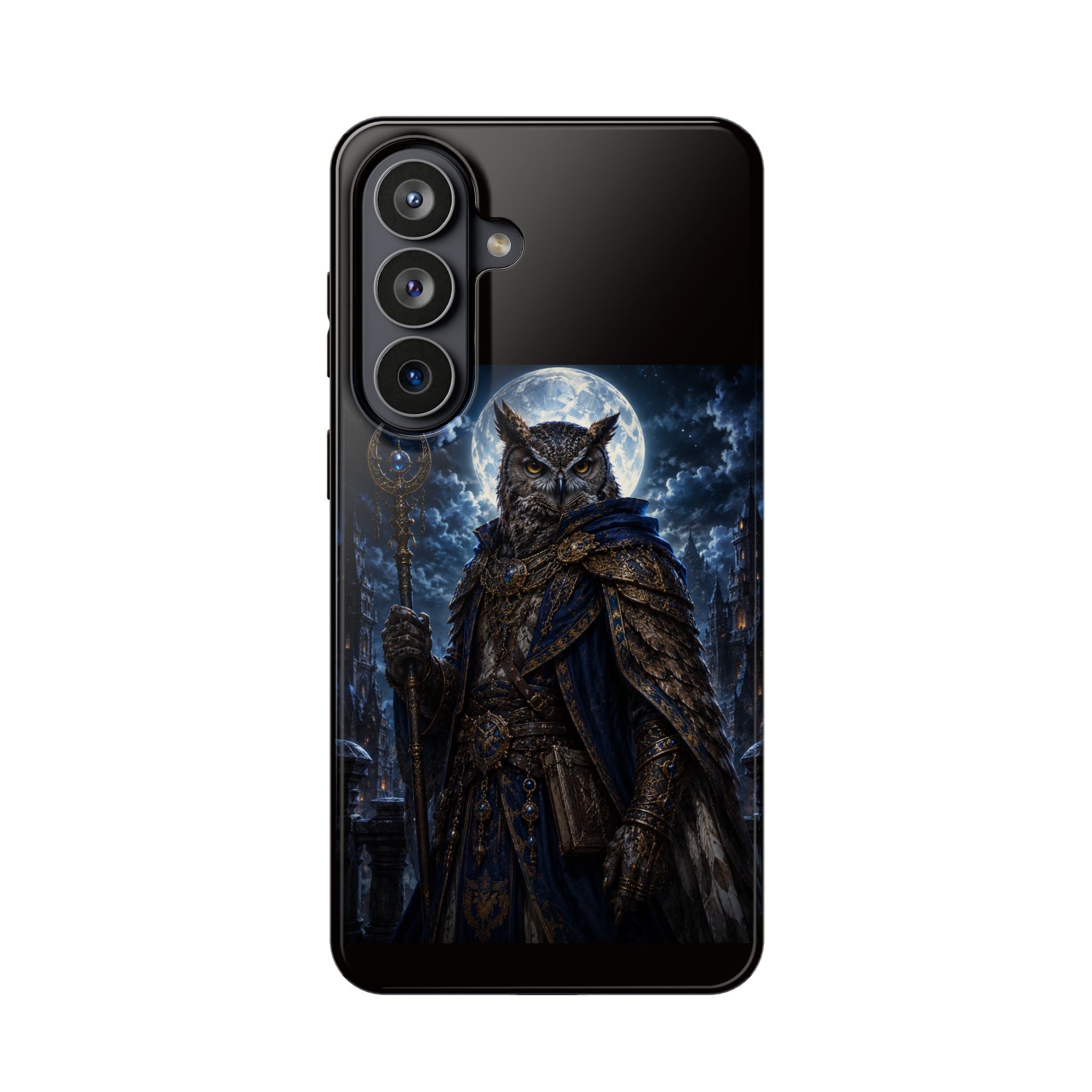 Owl Knight Phone Case — Medieval Fantasy Magnetic Impact-Resistant Case