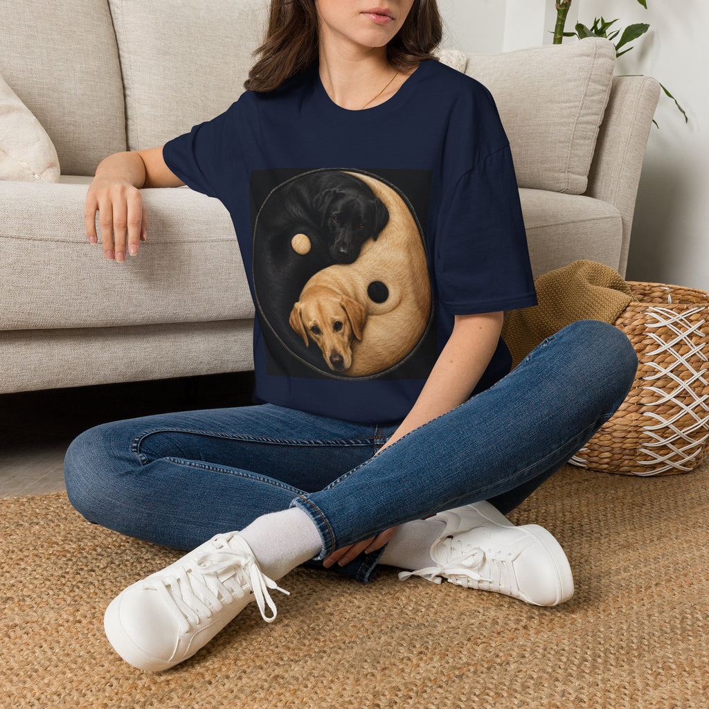 Yin Yang Labrador T-Shirt — Black & Yellow Labs Dog Graphic Tee