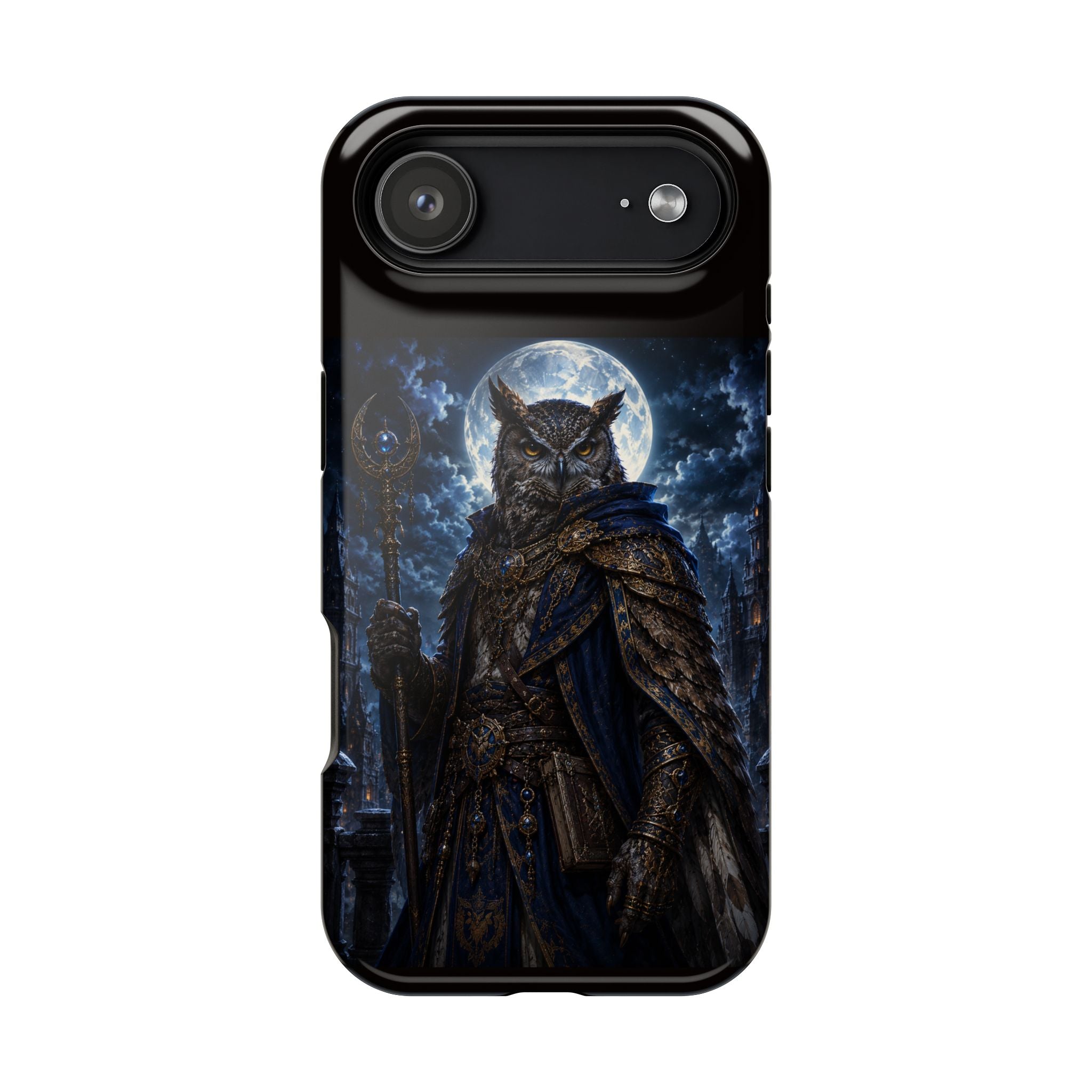 Owl Knight Phone Case — Medieval Fantasy Magnetic Impact-Resistant Case