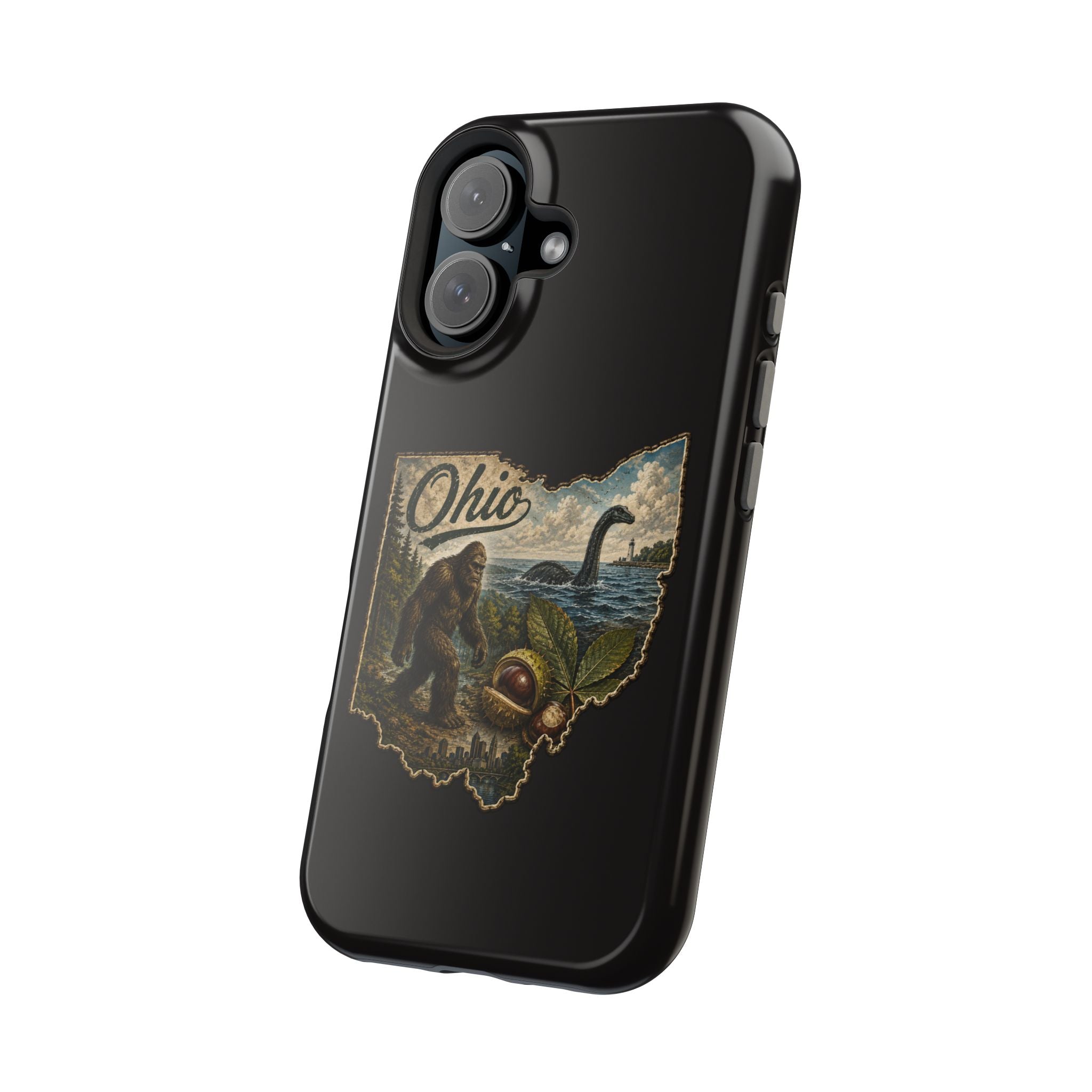 Phone Case — Ohio Vintage Bigfoot & Lake Monster Magnetic Impact-Resistant Case
