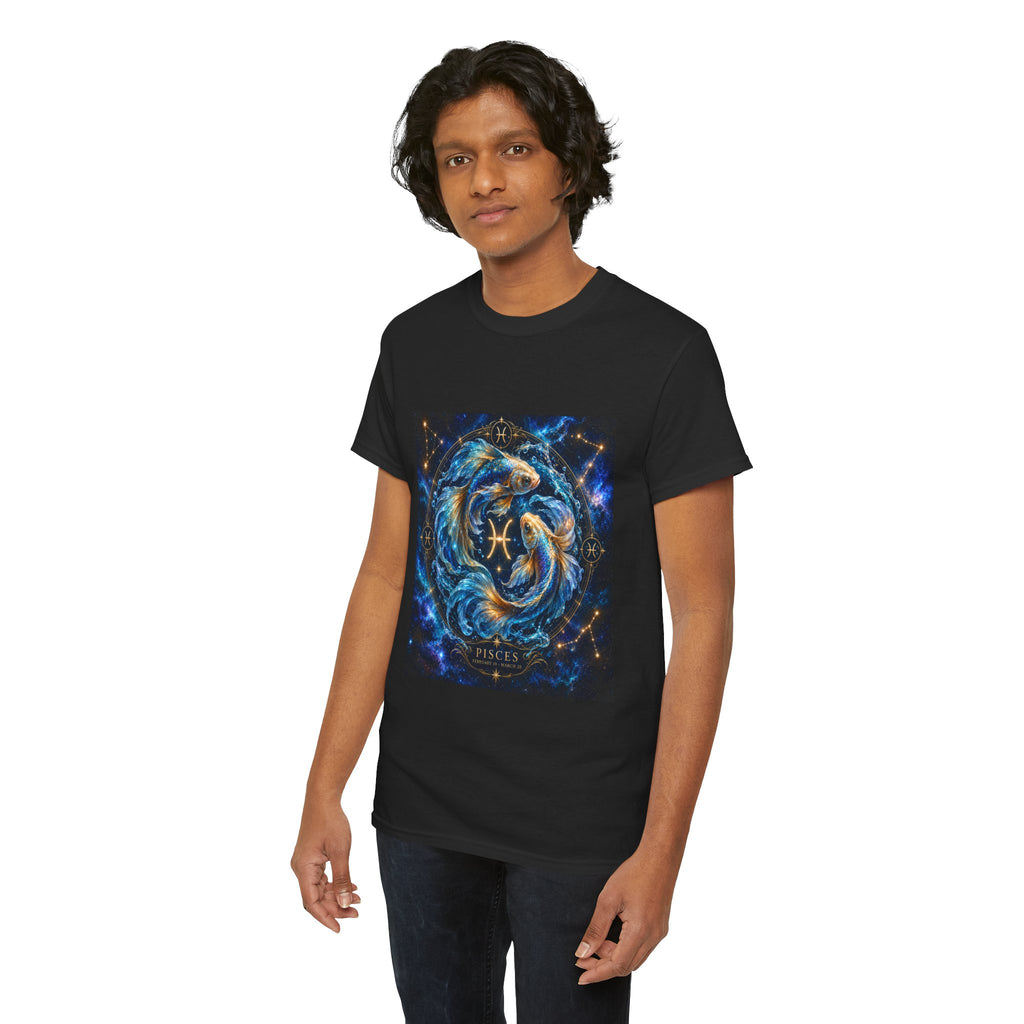 Pisces Zodiac T-Shirt — Mystical Fish Constellation Tee