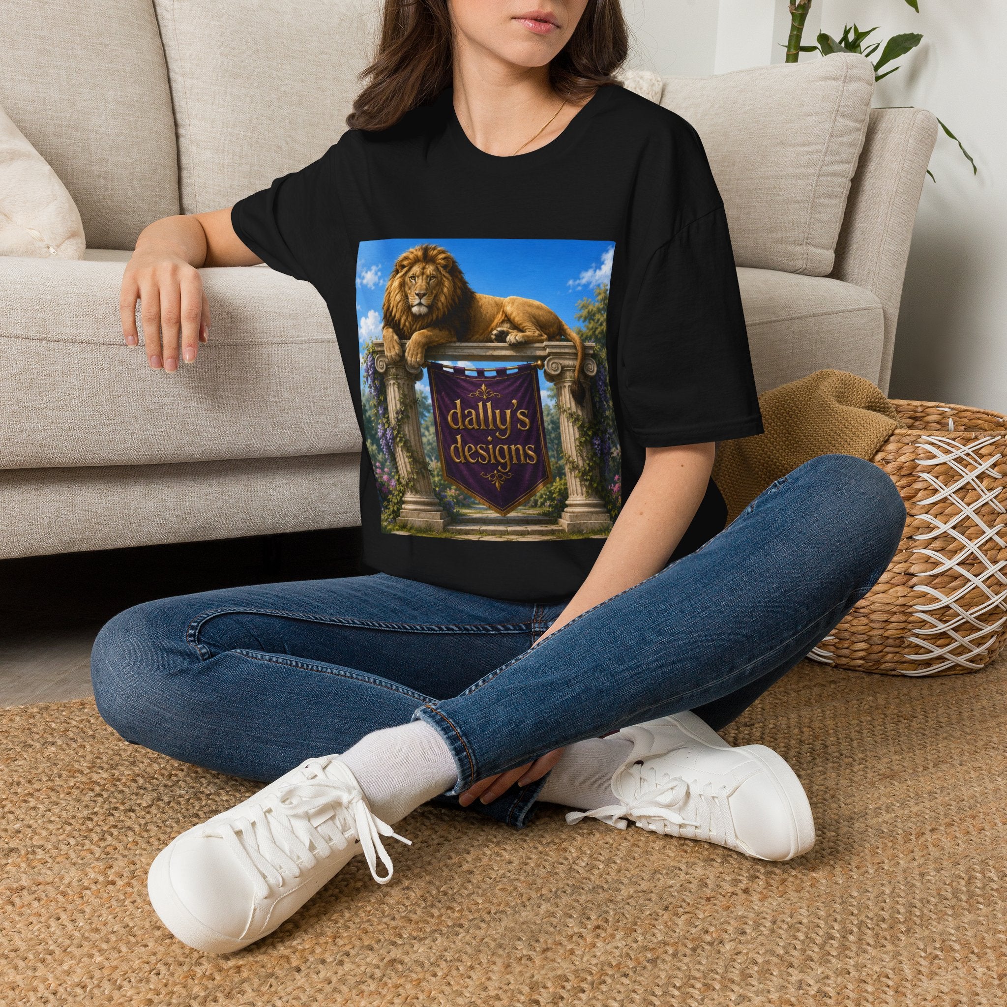 Regal Lion on Stone Dally design logo