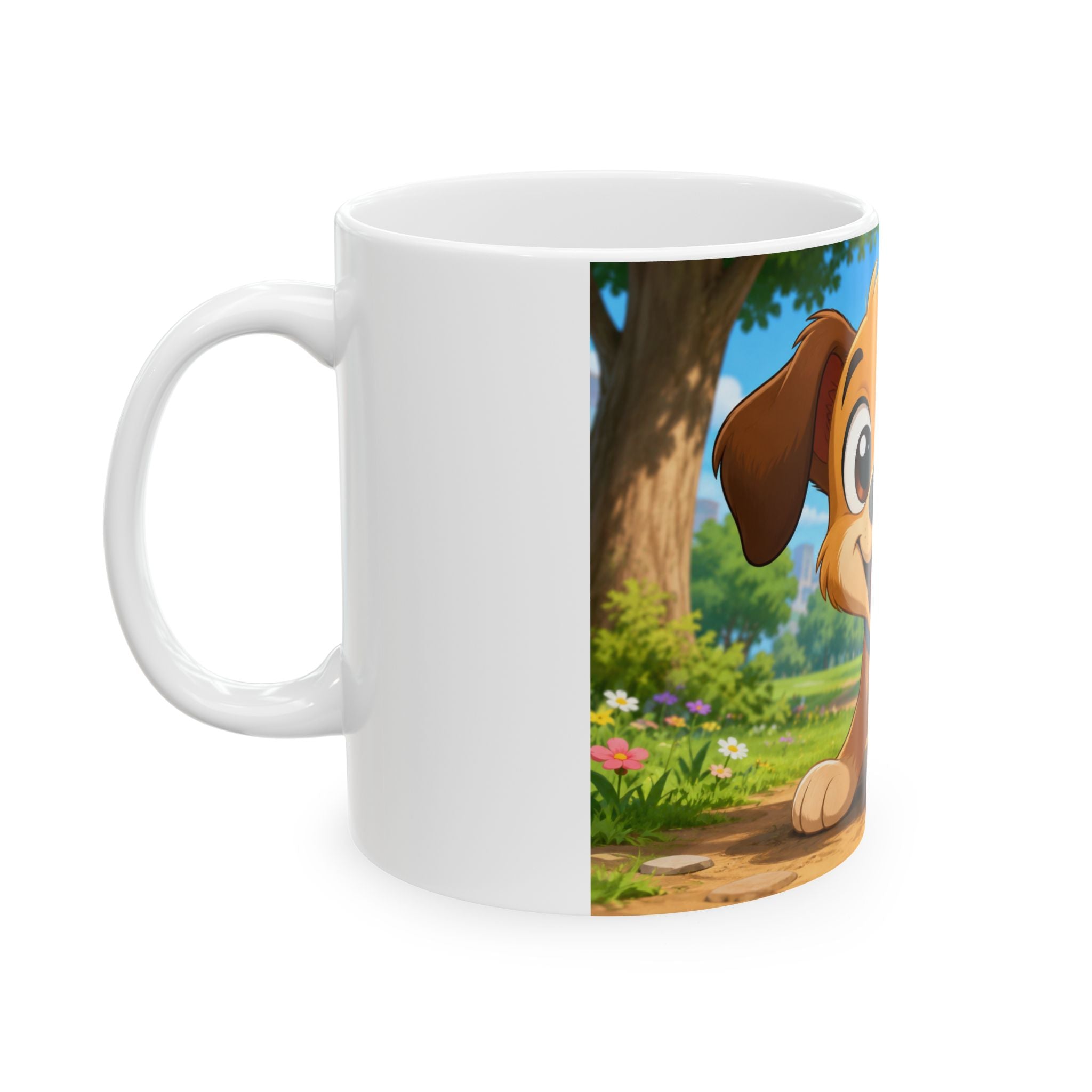 Happy Dog Ceramic Coffee Cup (11oz & 15oz)