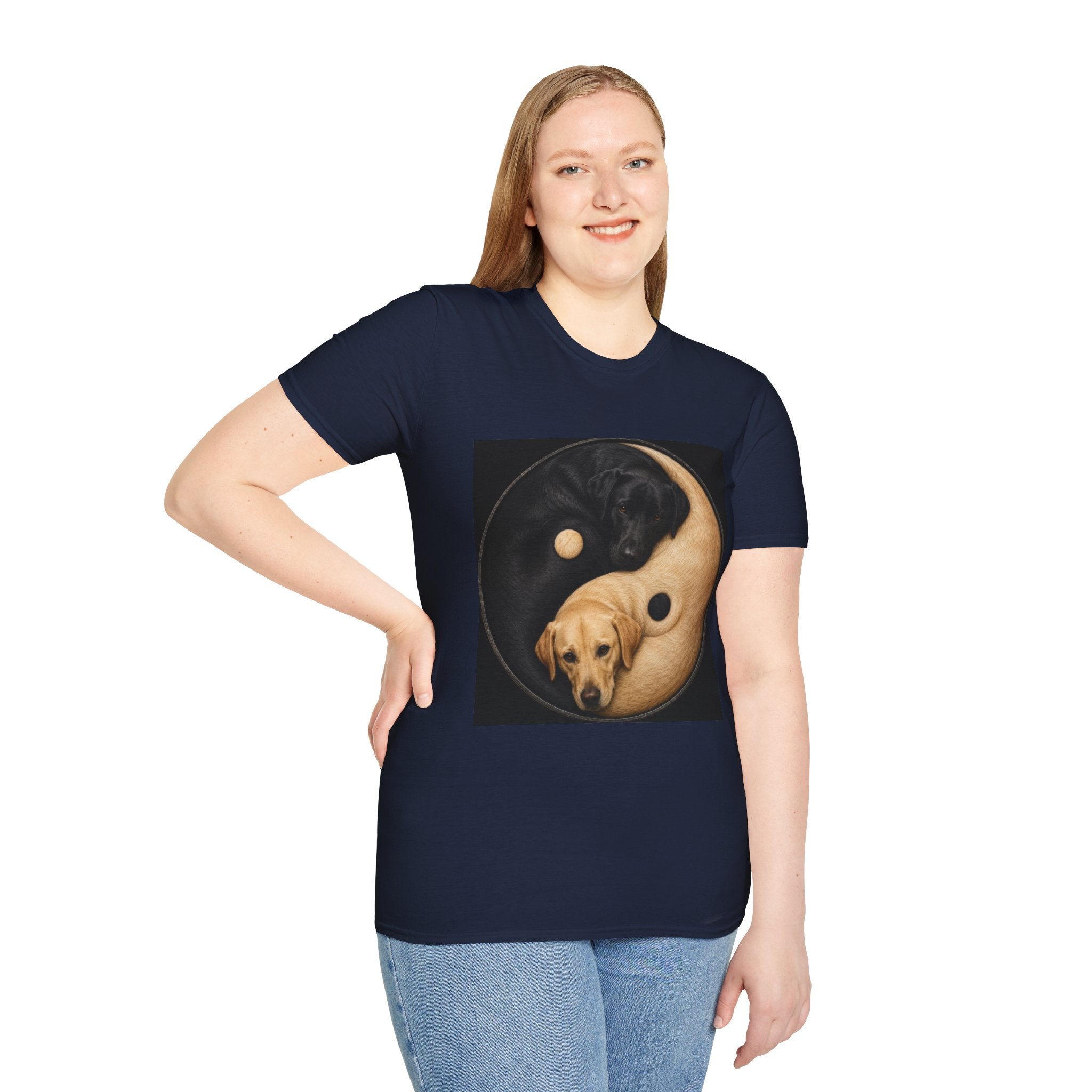 Yin Yang Labrador T-Shirt — Black & Yellow Labs Dog Graphic Tee