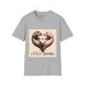 Ferret Heart T-Shirt — I Love Ferrets Cute Pet Lover Tee