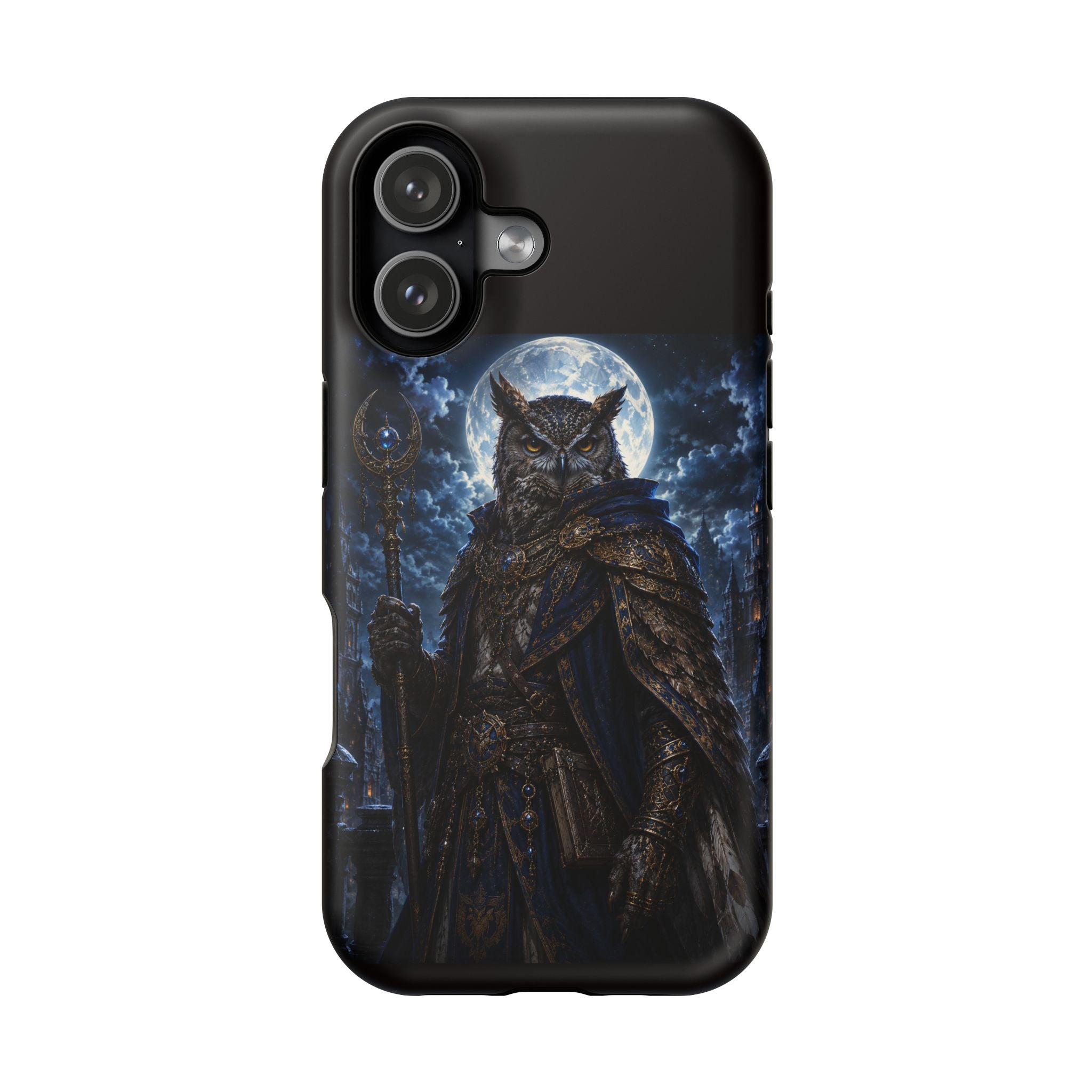Owl Knight Phone Case — Medieval Fantasy Magnetic Impact-Resistant Case