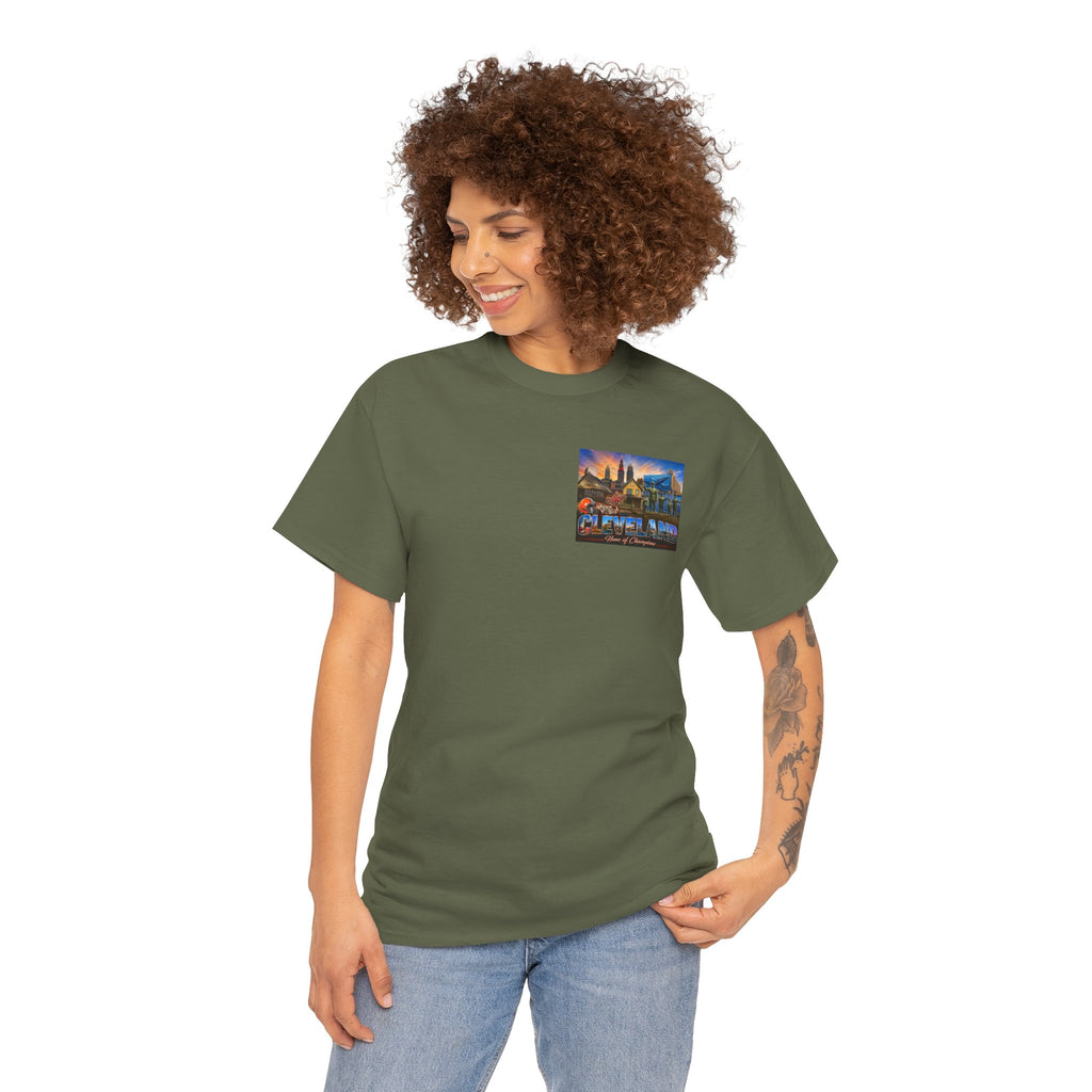 Cleveland Cityscape T‑Shirt — "Land of Champions" Retro Sports Skyline Tee