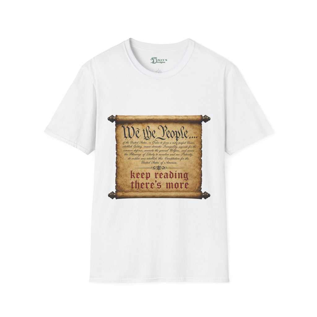 T‑Shirt — “We the People” Vintage Scroll Liberty Tee (Keep Reading There's More)