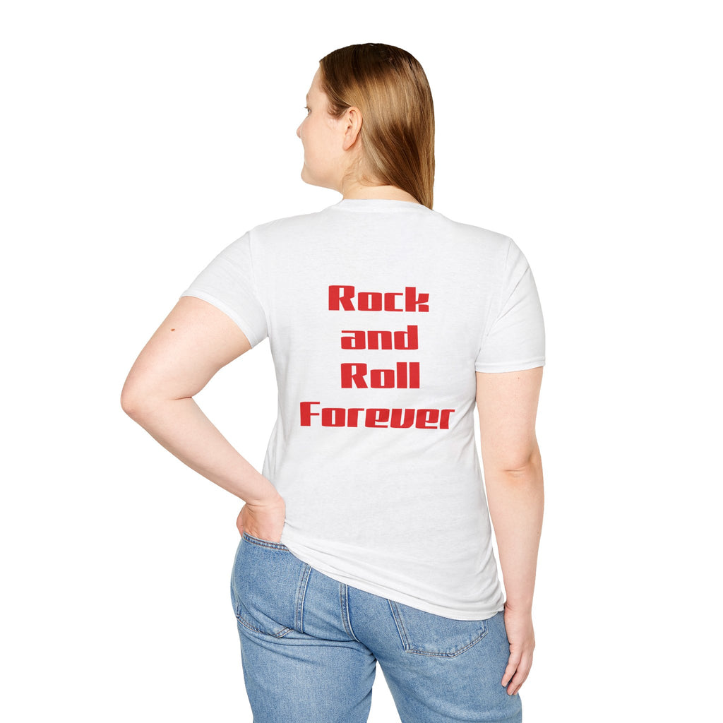 Gun & Rose Graphic T‑Shirt — Crossed Revolvers with Red Rose