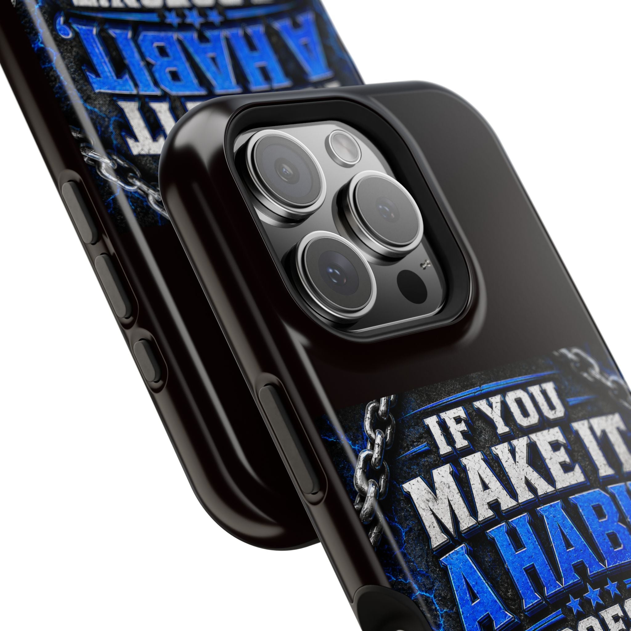 Motivational Phone Case – "If You Make It A Habit It Doesn't Become A Project" Magnetic Impact-Resistant Case