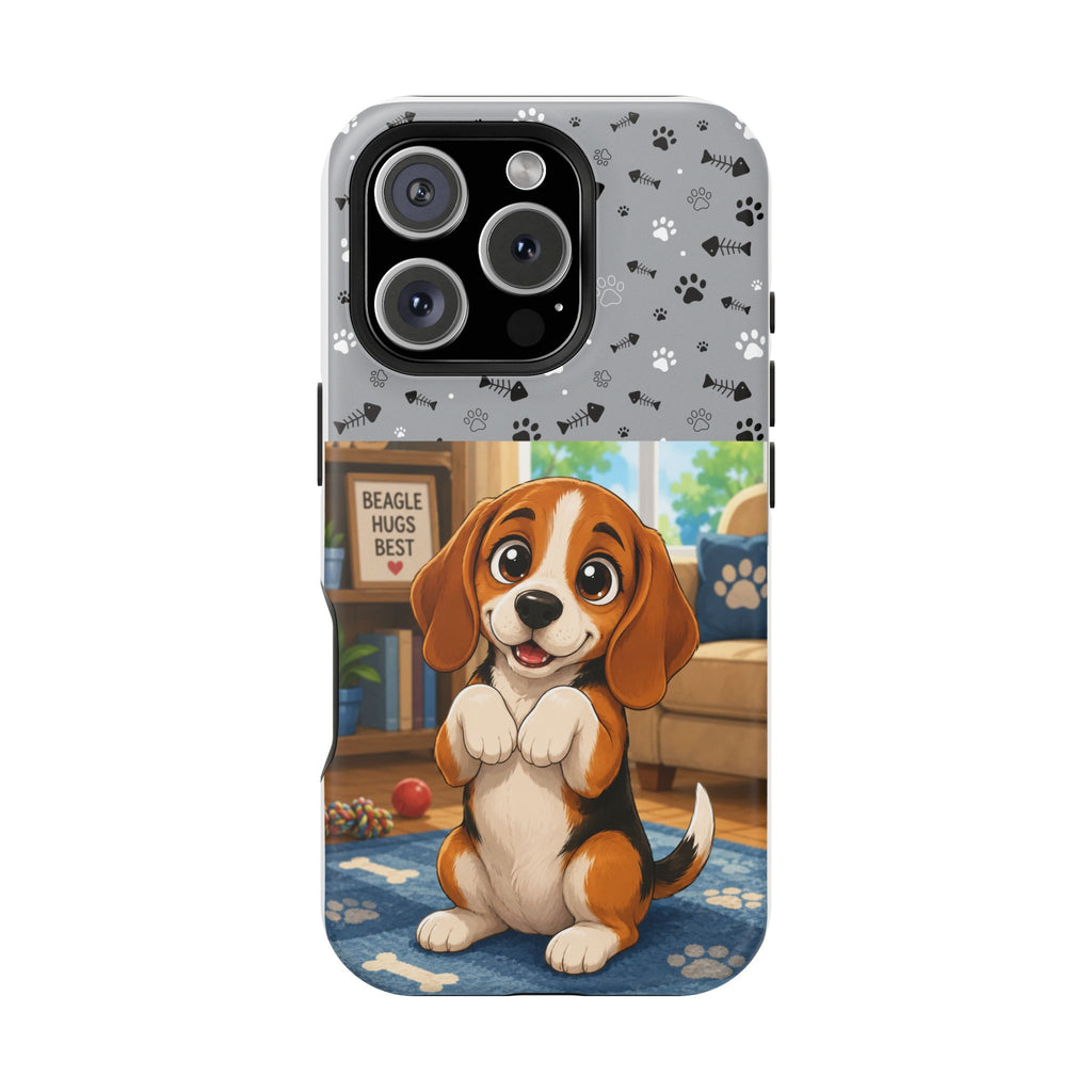 Beagle Puppy Phone Case — Magnetic Impact-Resistant Dog Design
