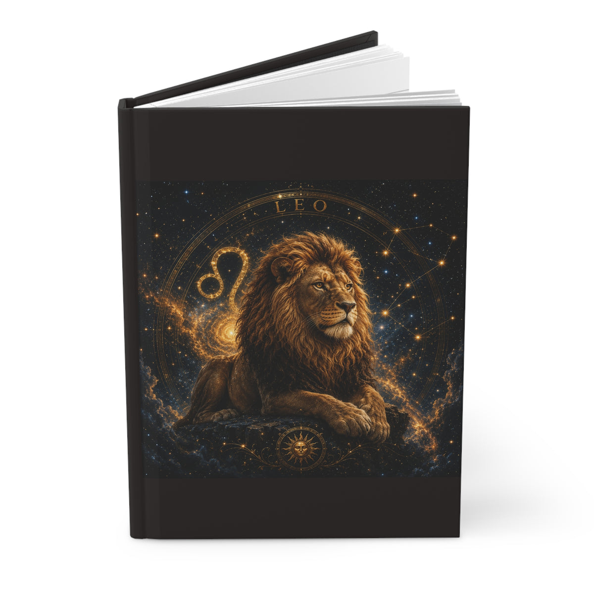 Leo Constellation Hardcover Journal — Lined Zodiac Notebook