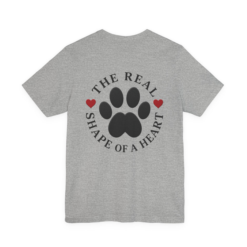 "The Real Shape of a Heart" Paw Print Tee