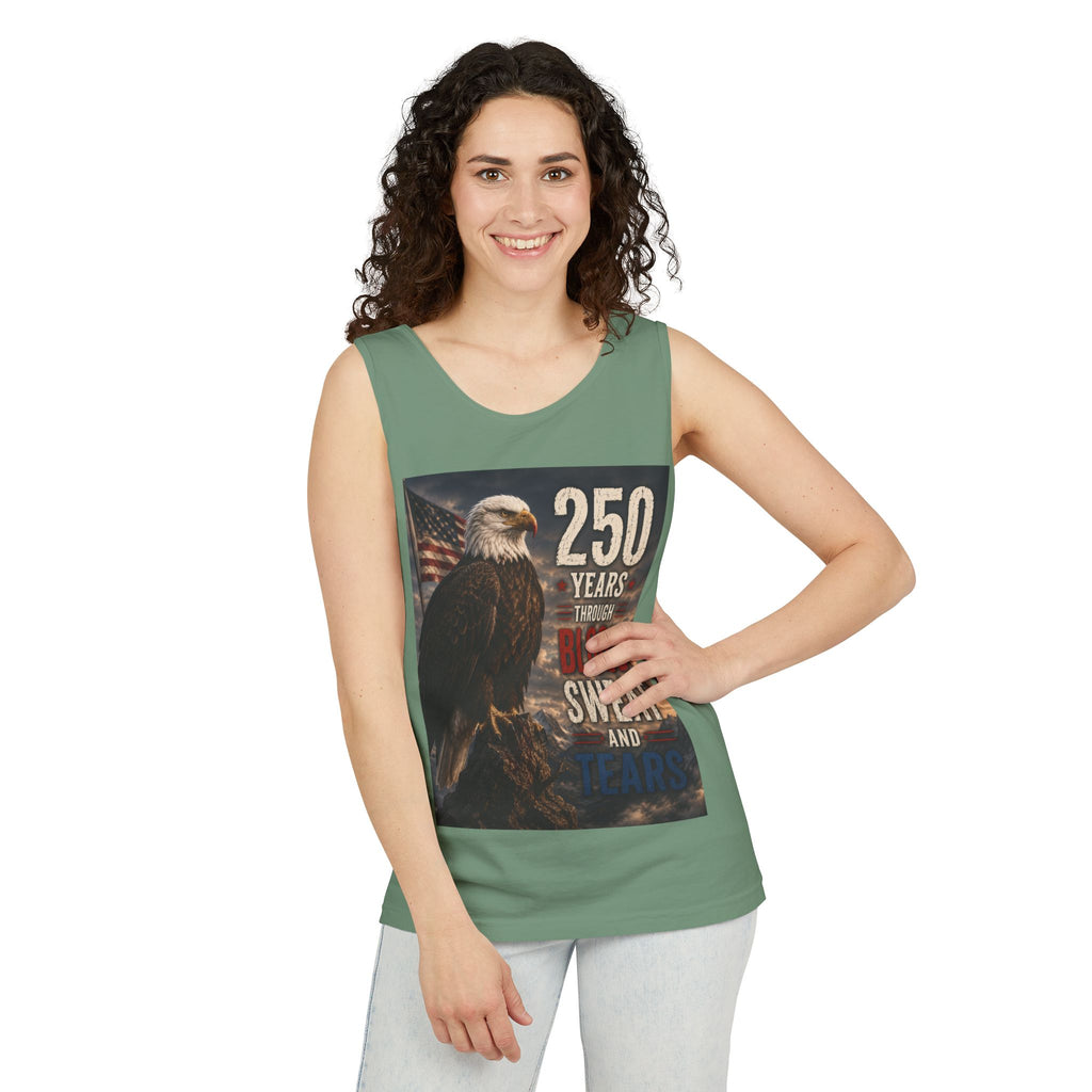 Patriotic Eagle Tank Top — “250 Years  USA