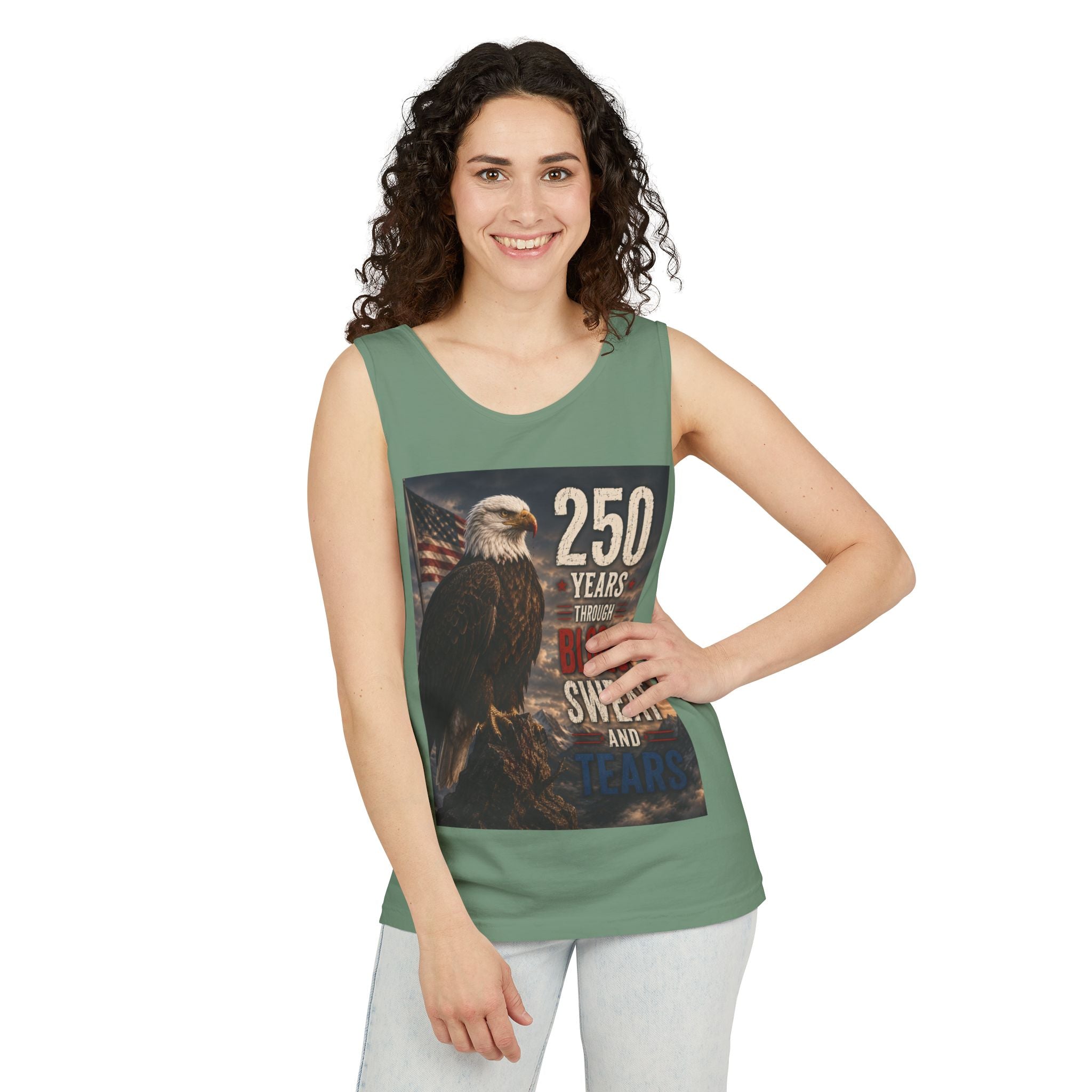Patriotic Eagle Tank Top — “250 Years  USA