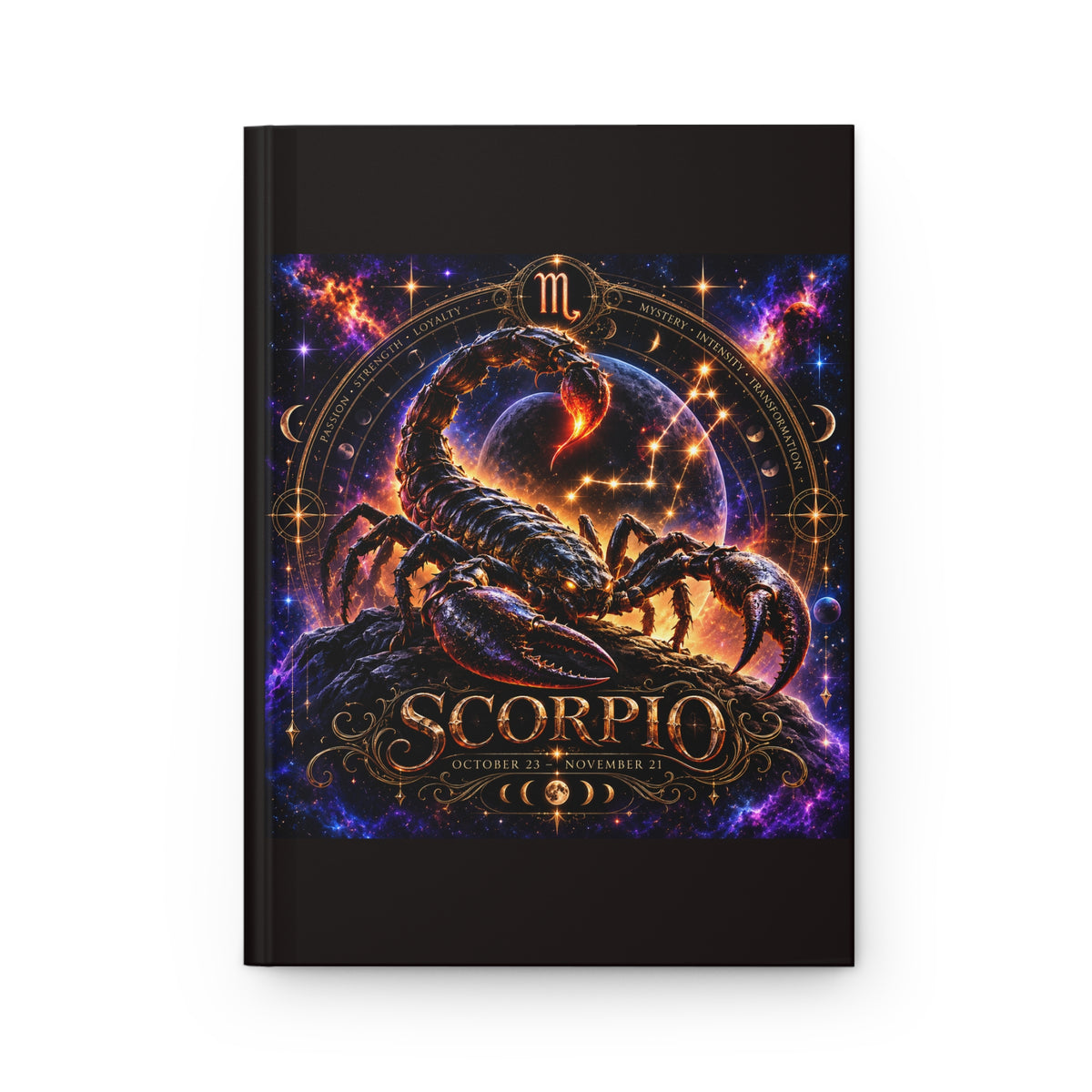 Scorpio Zodiac Hardcover Journal — Lined Astrological Notebook