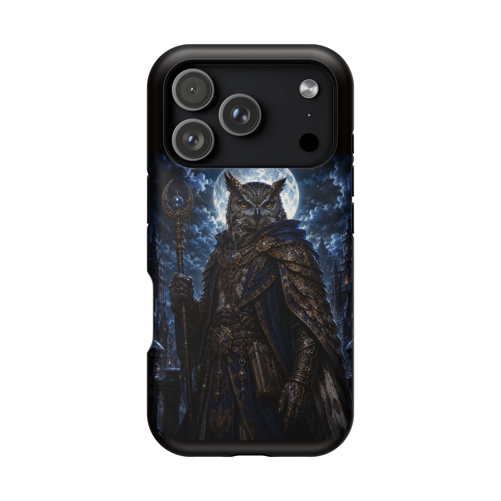 Owl Knight Phone Case — Medieval Fantasy Magnetic Impact-Resistant Case