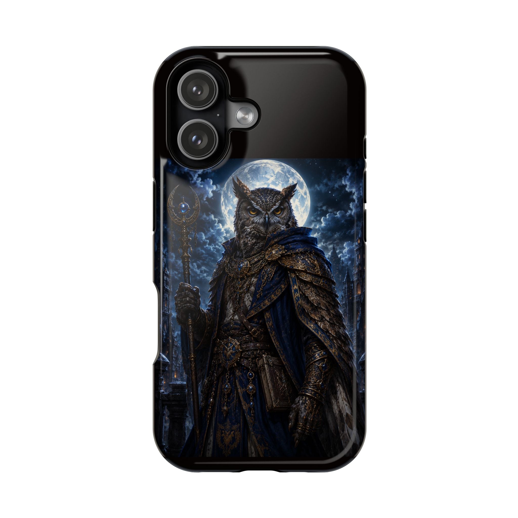 Owl Knight Phone Case — Medieval Fantasy Magnetic Impact-Resistant Case