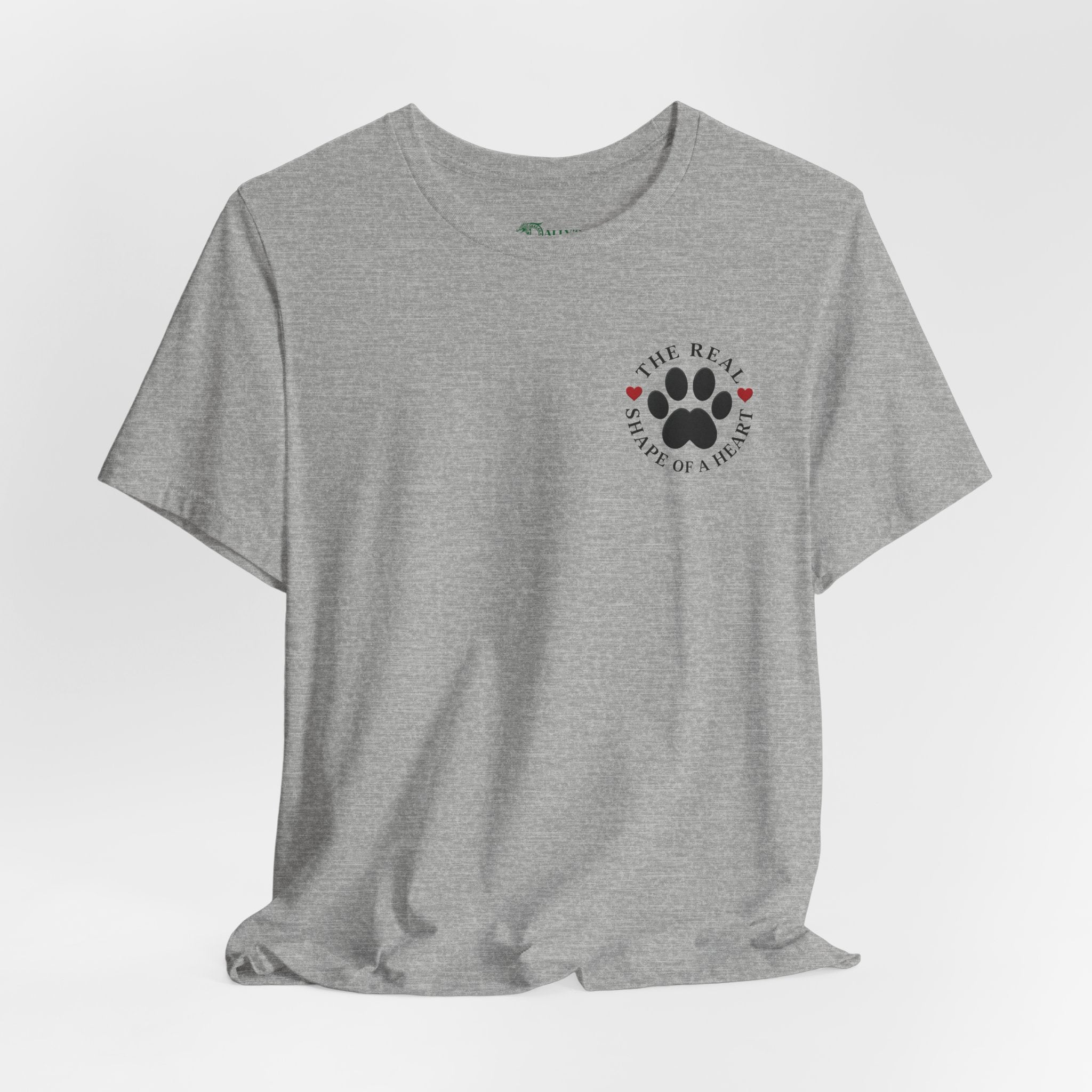 "The Real Shape of a Heart" Paw Print Tee
