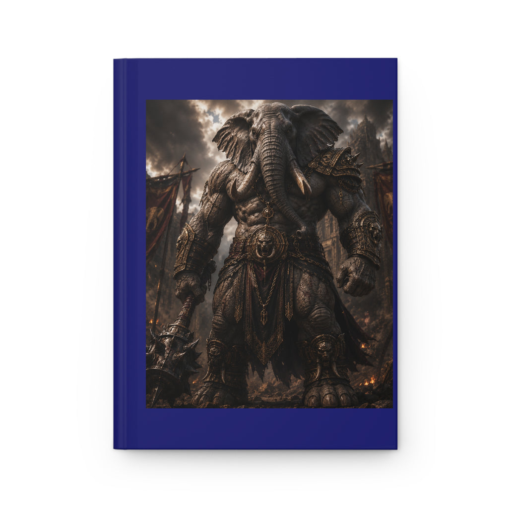 Elephant Warrior Hardcover Journal — Mythic Fantasy Sketchbook for Writers & Gamers