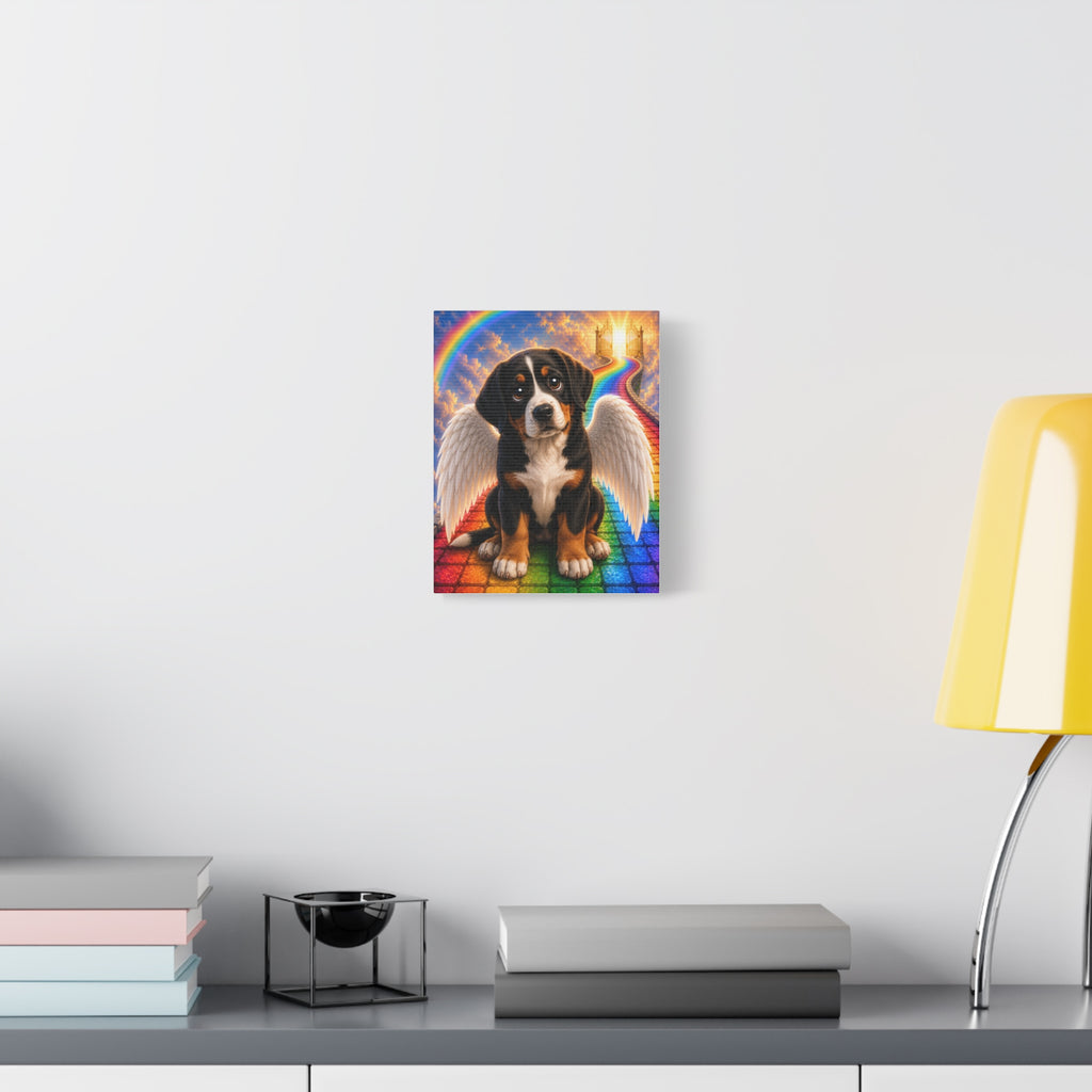 Canvas Wall Art — Swiss Mountain Dog Angel Painting