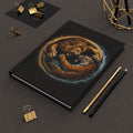 Lion and Tiger Yin Yang Hardcover Journal — Lined Matte Notebook for Strength & Balance