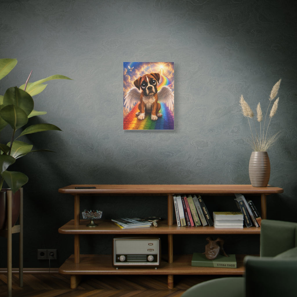 Canvas Print — Winged Boxer on Rainbow Path Wall Art