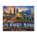 Cleveland Photo Collage Canvas — Home of Champions Matte Stretched Wall Art