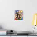 Angel Pitbull Rainbow Canvas Wall Art