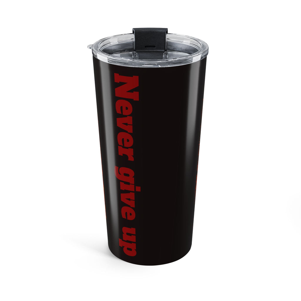 20oz Lion 'Never Give Up' Motivational Travel Cup