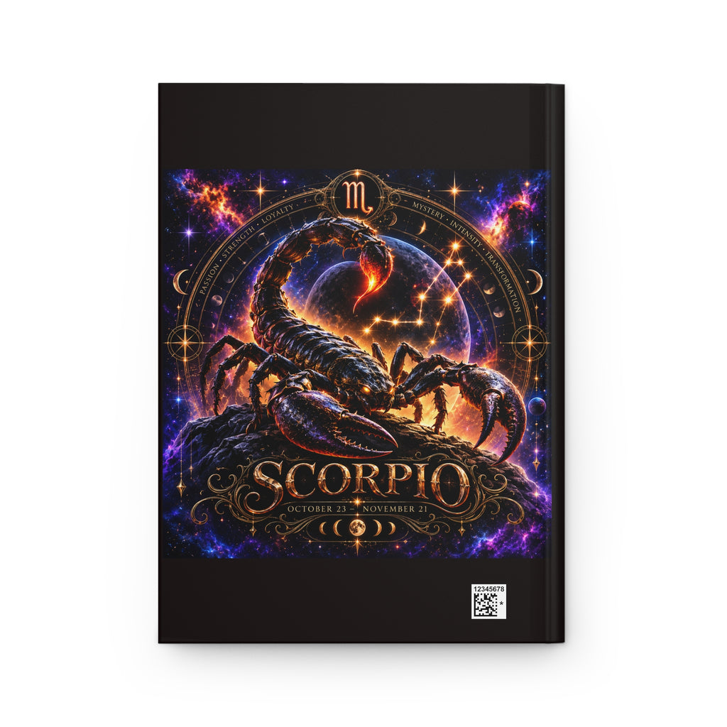 Scorpio Zodiac Hardcover Journal — Lined Astrological Notebook