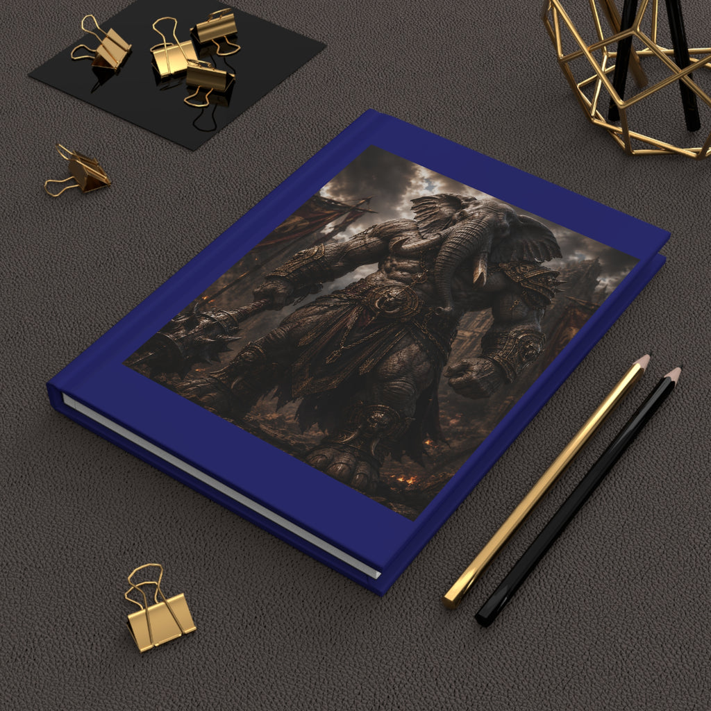 Elephant Warrior Hardcover Journal — Mythic Fantasy Sketchbook for Writers & Gamers