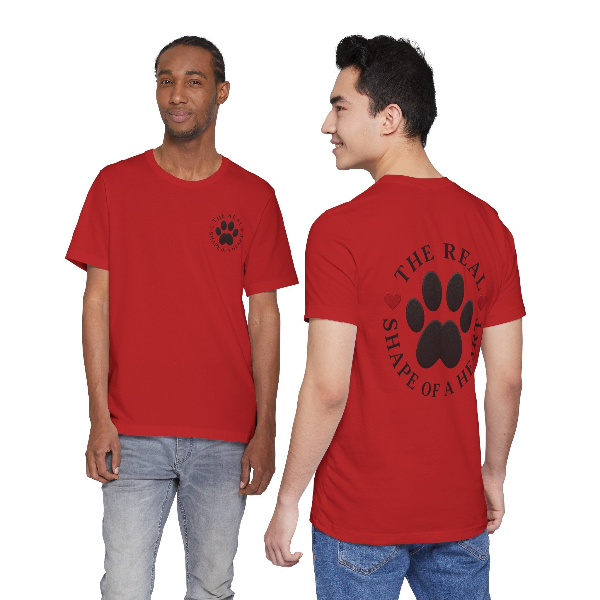 "The Real Shape of a Heart" Paw Print Tee