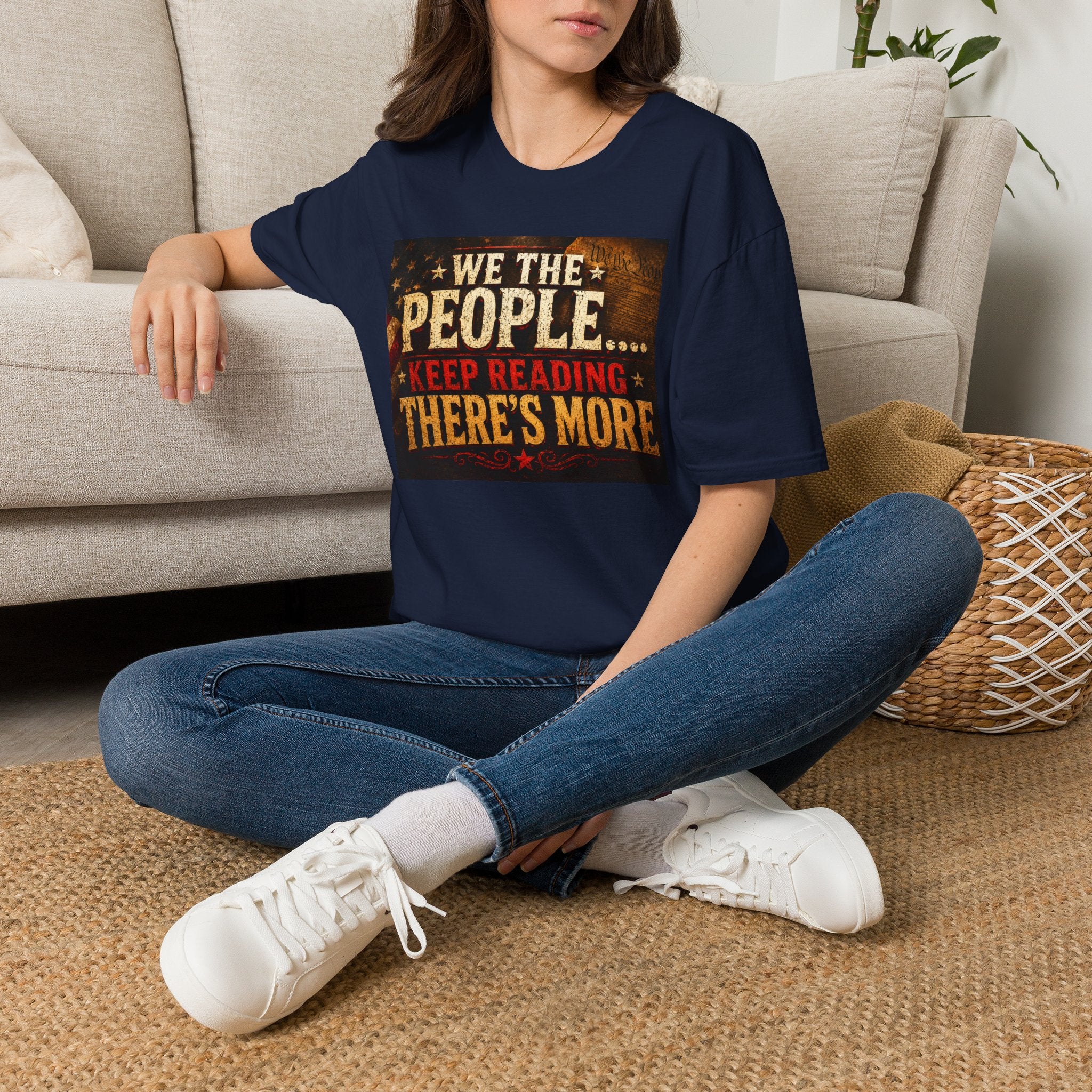 "We The People... Keep Reading There's More" Vintage Americana Tee