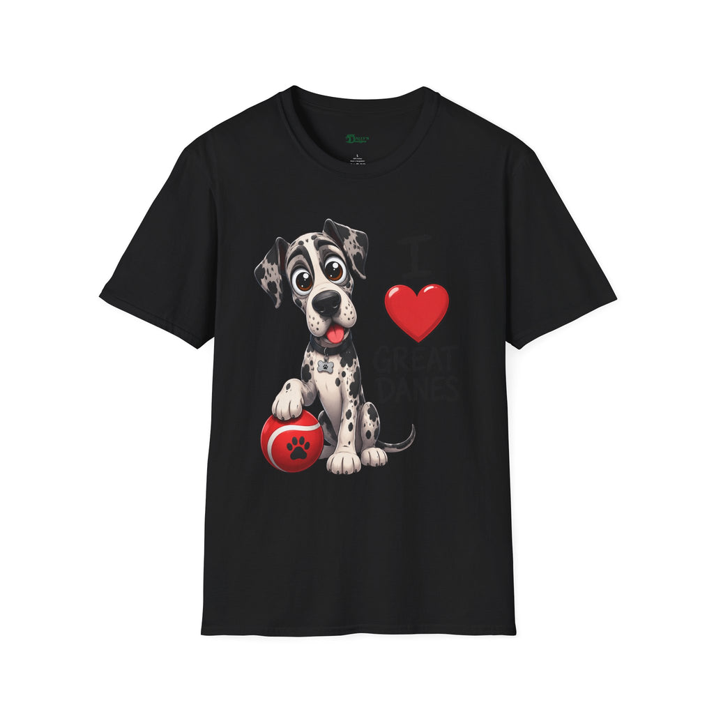 Cute Cartoon Great Dane Dog Tee